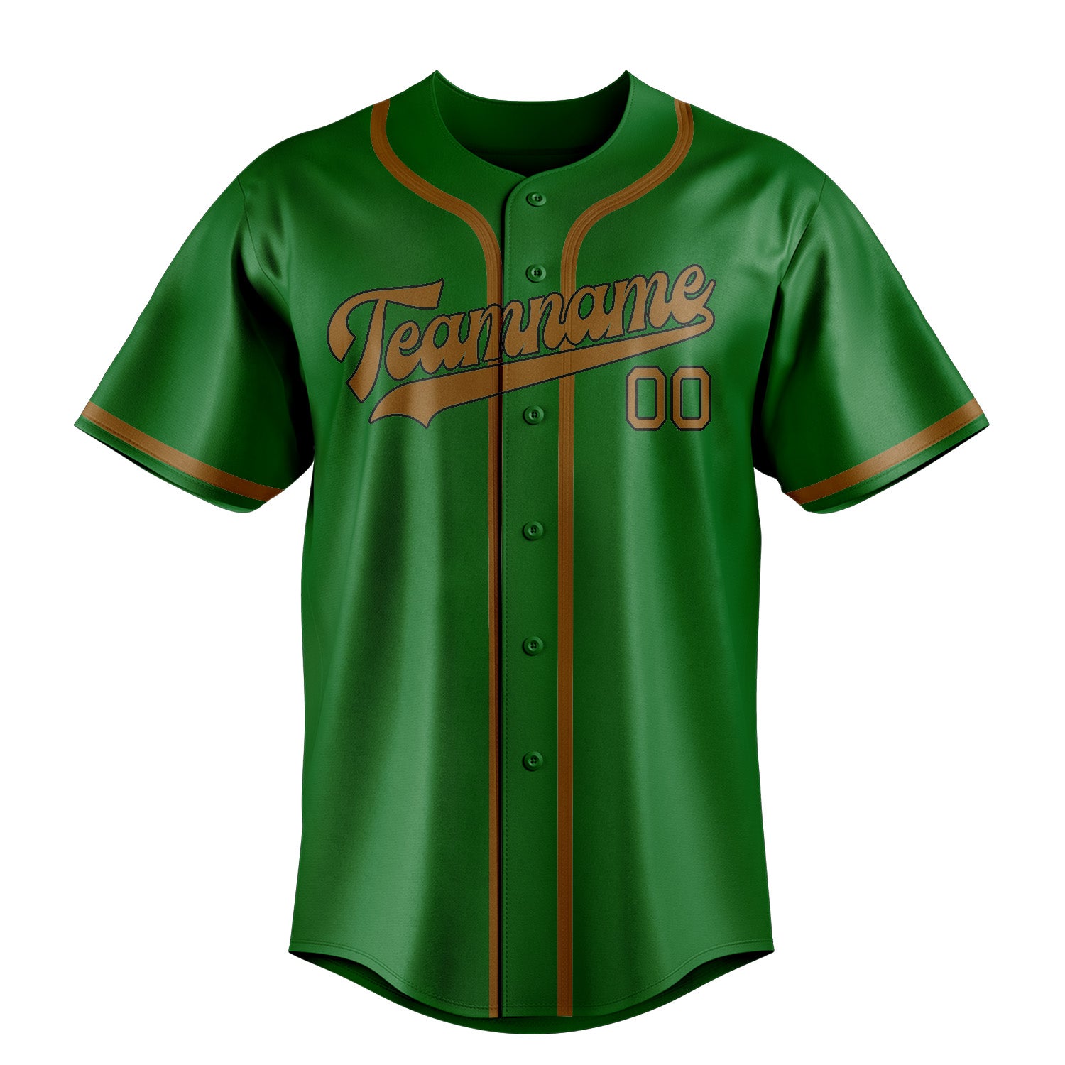 Custom Emerald Green Khaki Baseball Jersey