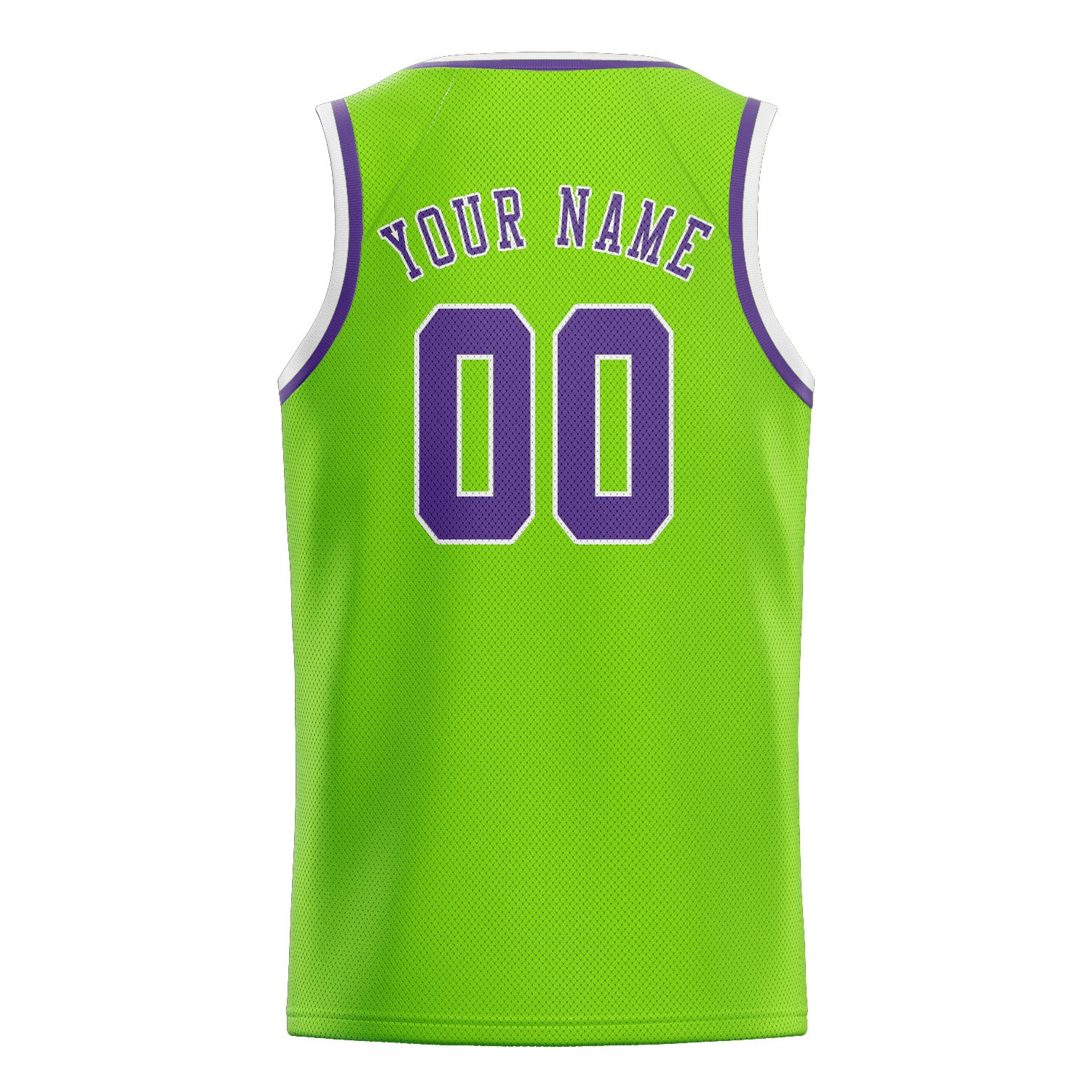 Custom Emerald Green Light Purple Basketball Jersey