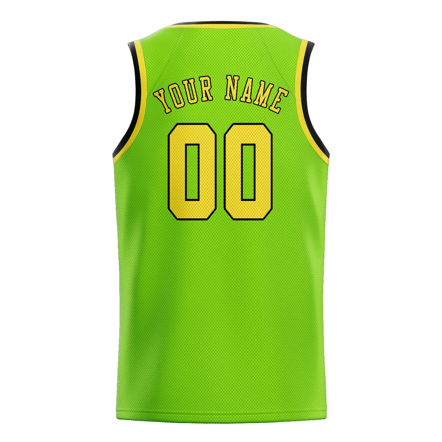 Custom Emerald Green Light Yellow Basketball Jersey