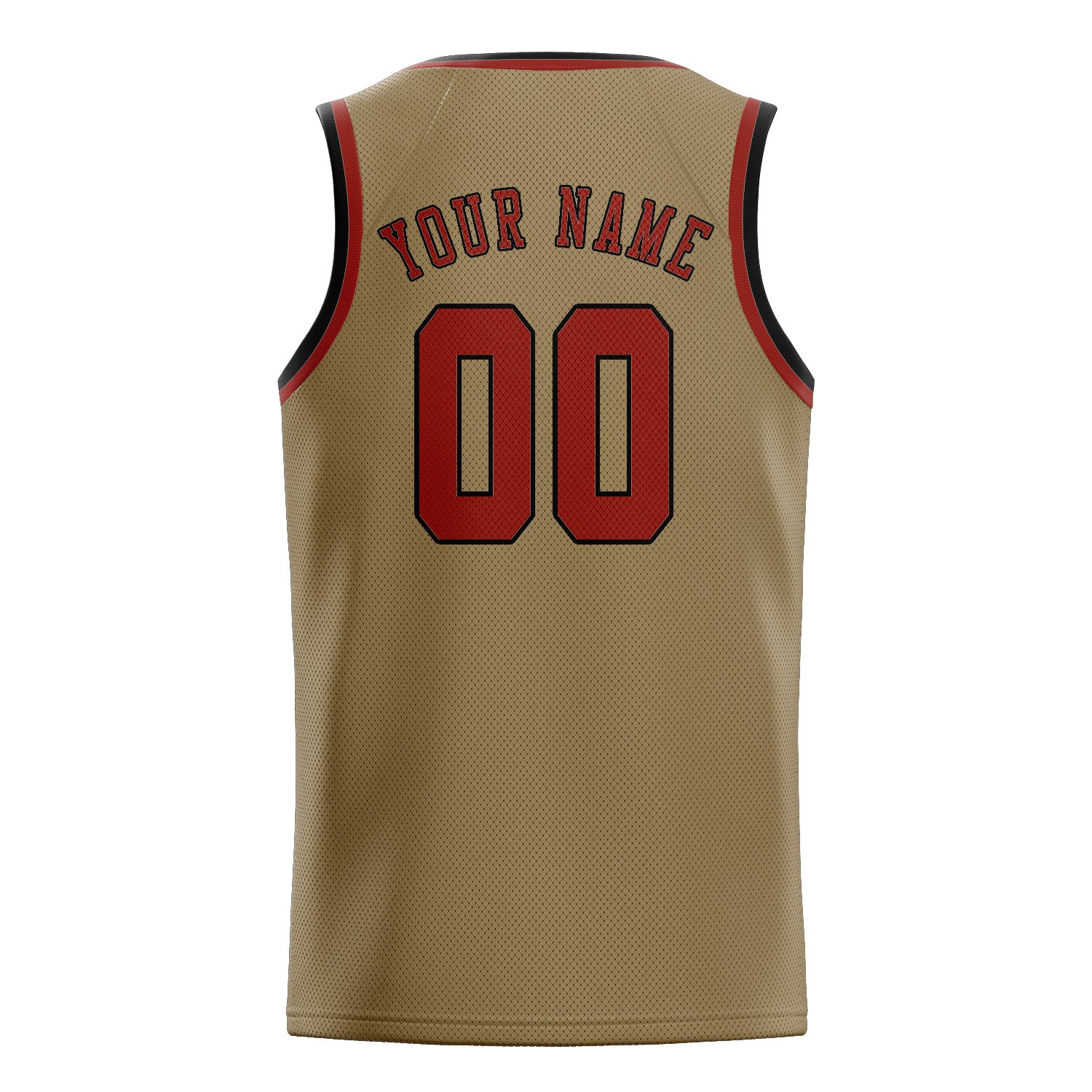 Custom Light Khaki Coral Red Basketball Jersey