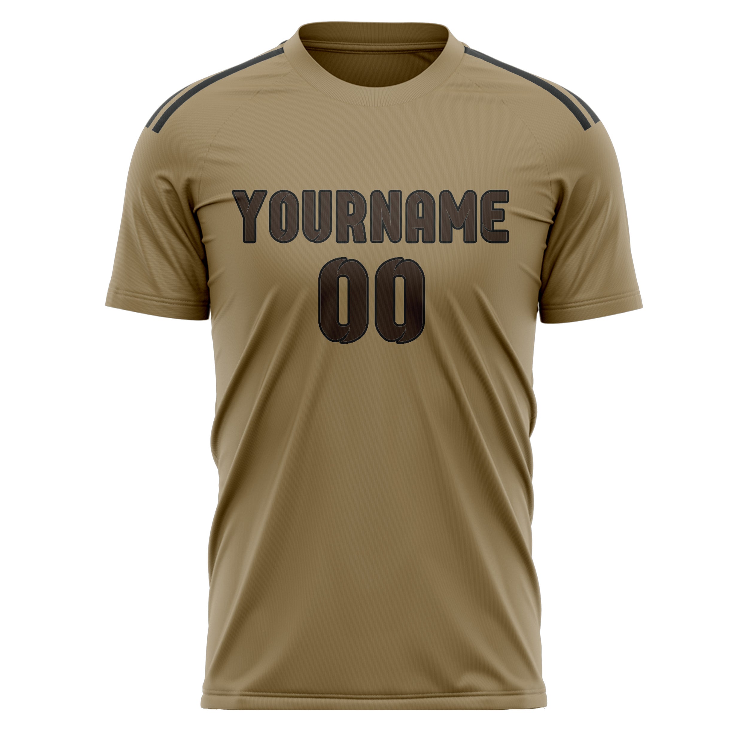 Custom Light Khaki Brown Soccer Jersey