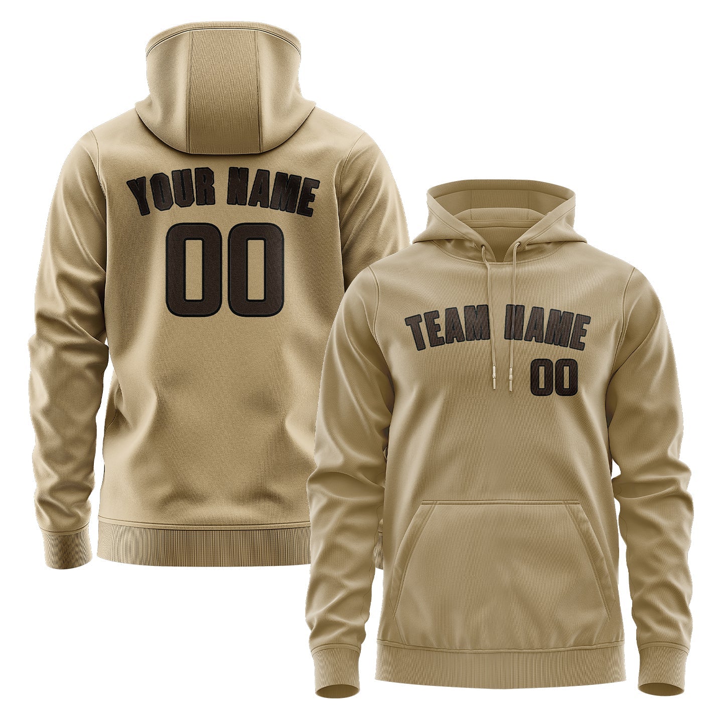 Custom Light Khaki Brown Hoodie