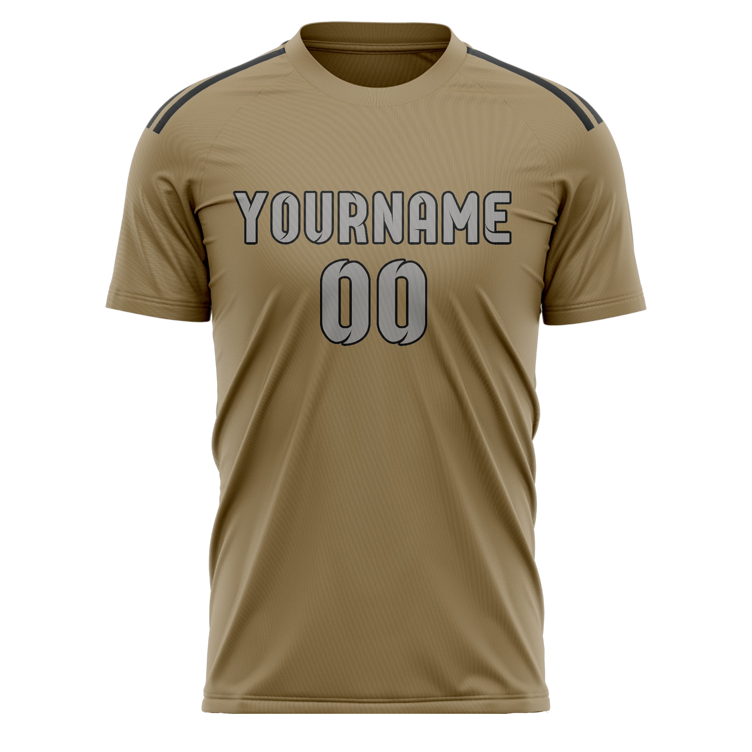 Custom Light Khaki Gray Soccer Jersey
