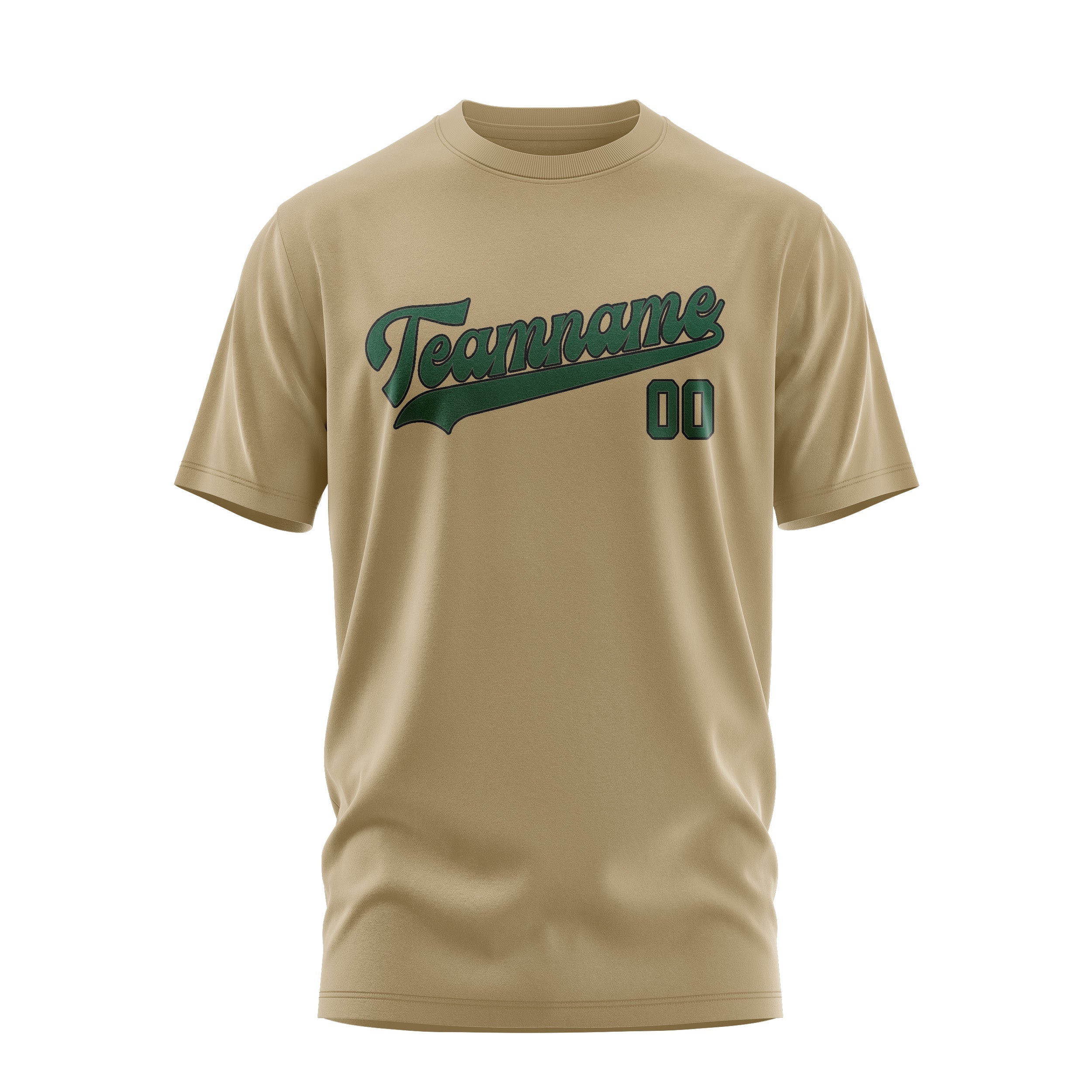 Custom Light Khaki Green T-Shirt