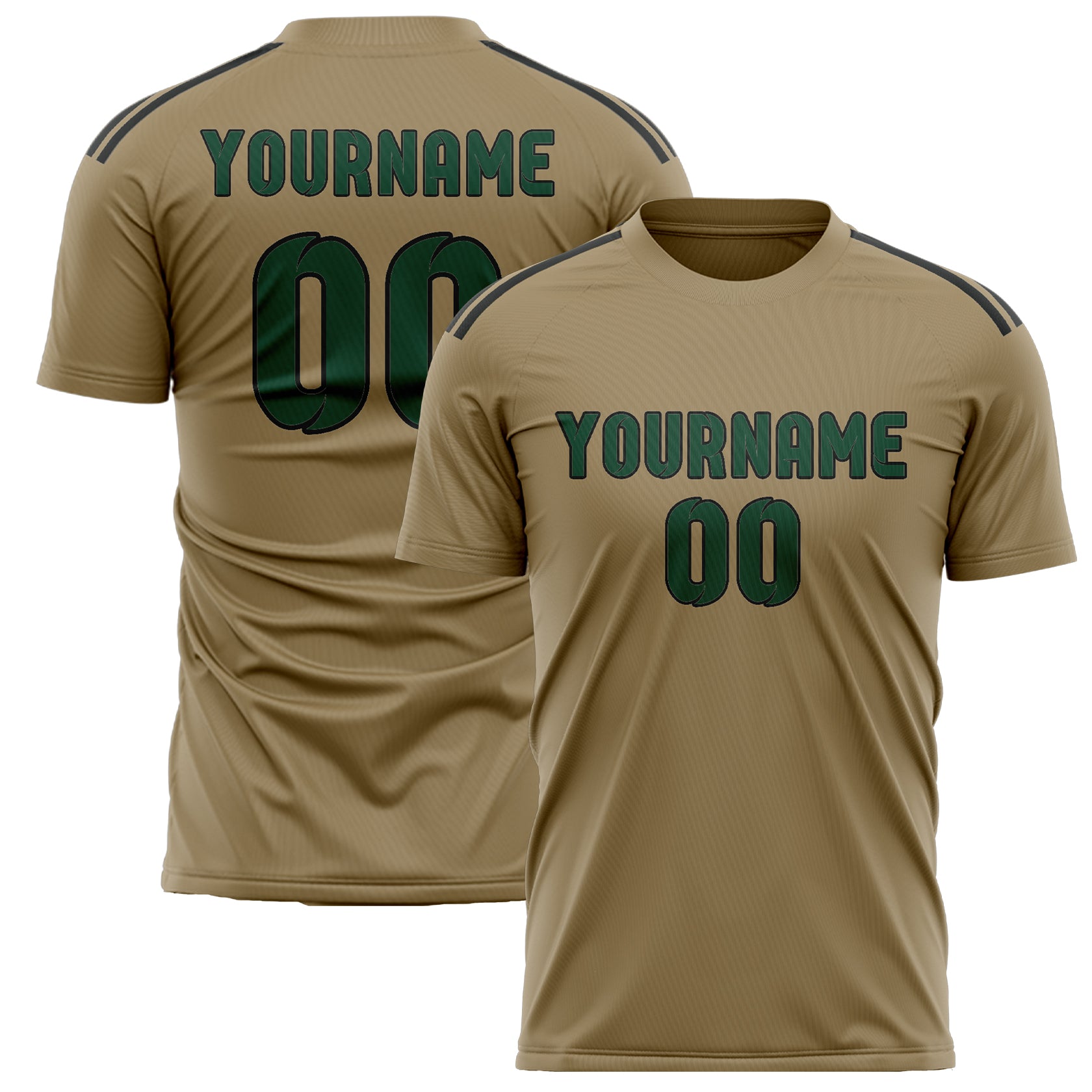 Custom Light Khaki Green Soccer Jersey