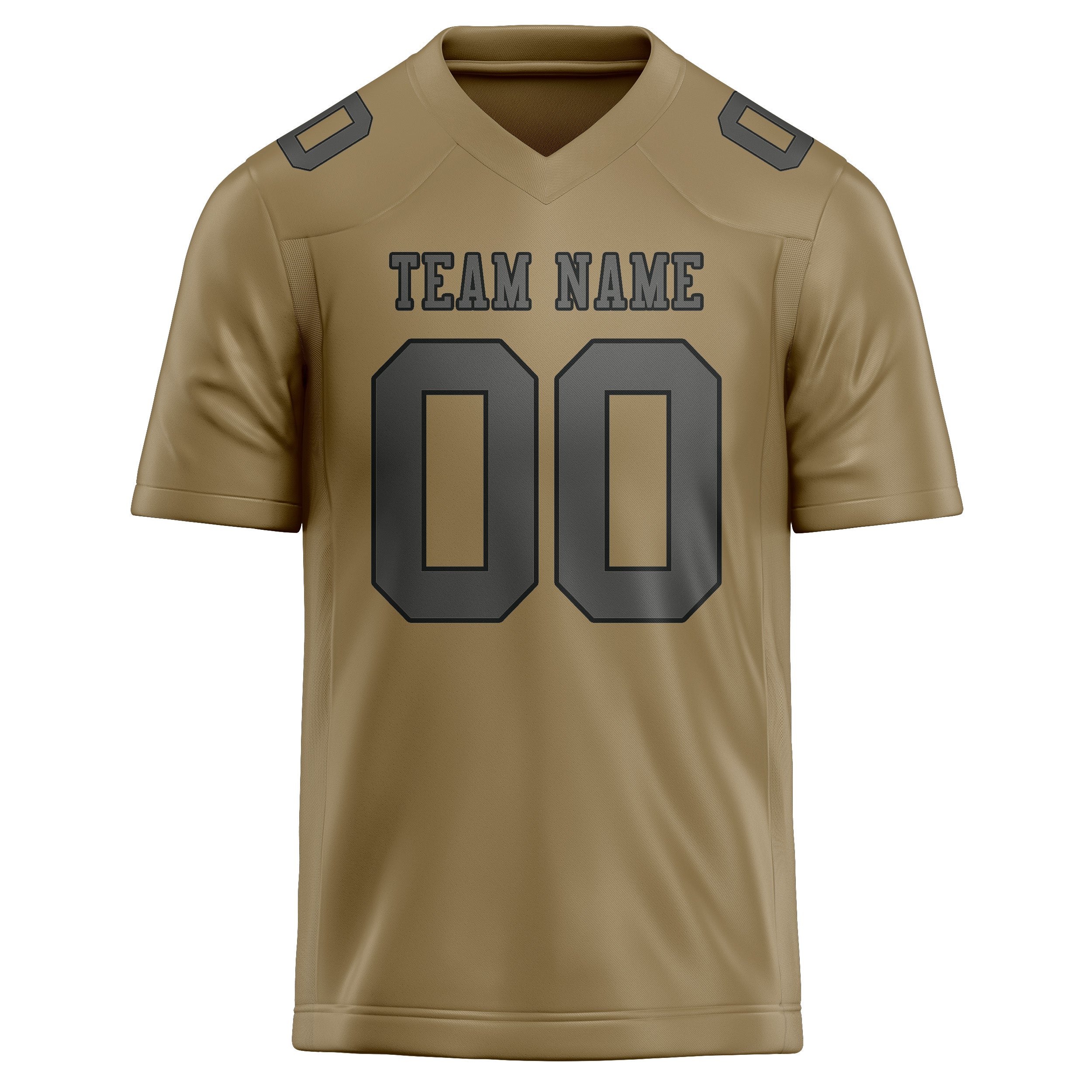 Custom Light Khaki Dark Grey Football Jersey