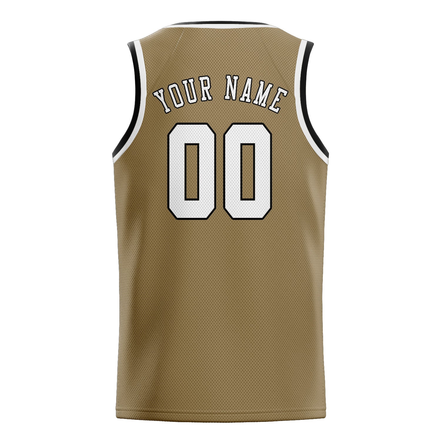 Custom Light Khaki White Basketball Jersey