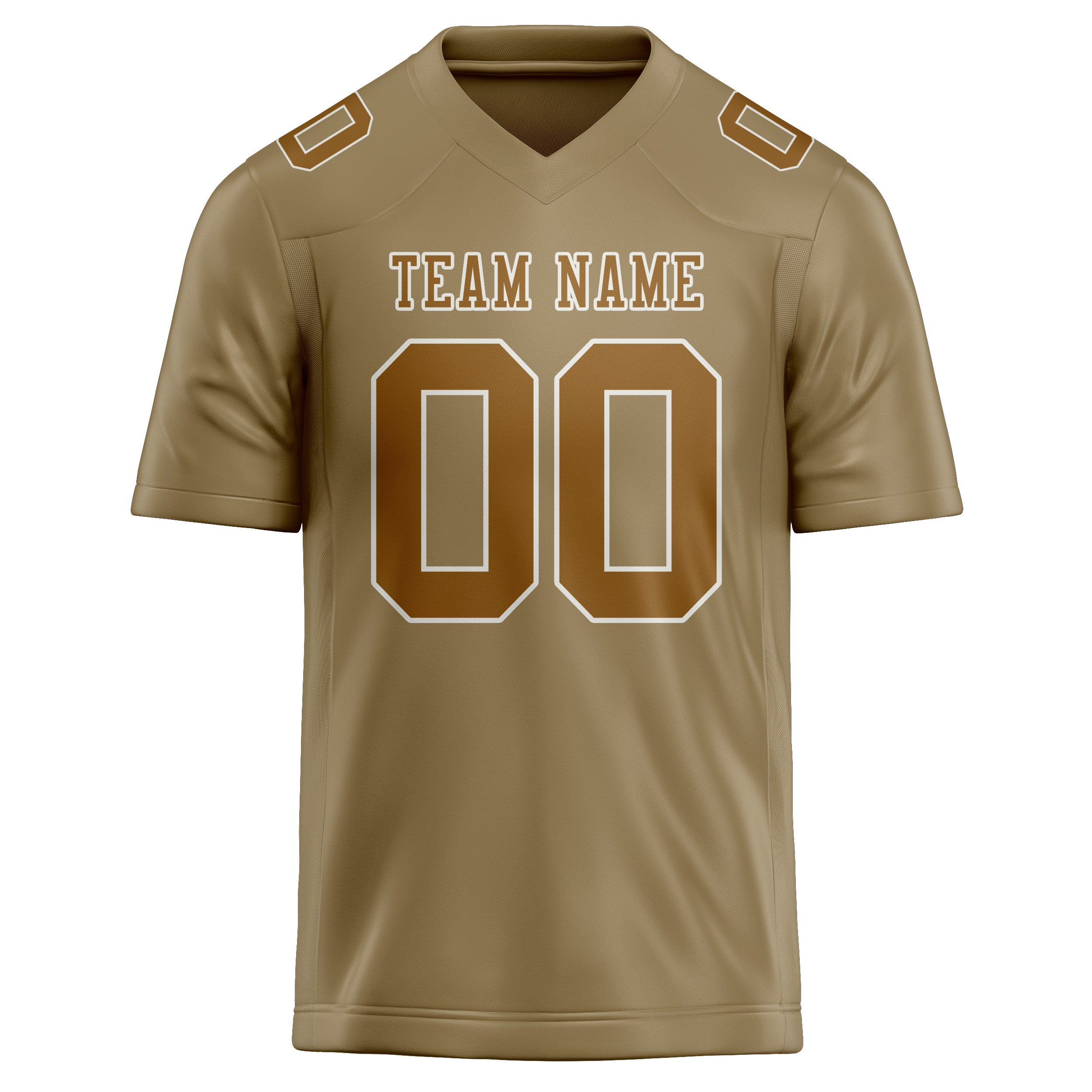 Custom Light Khaki Khaki Football Jersey