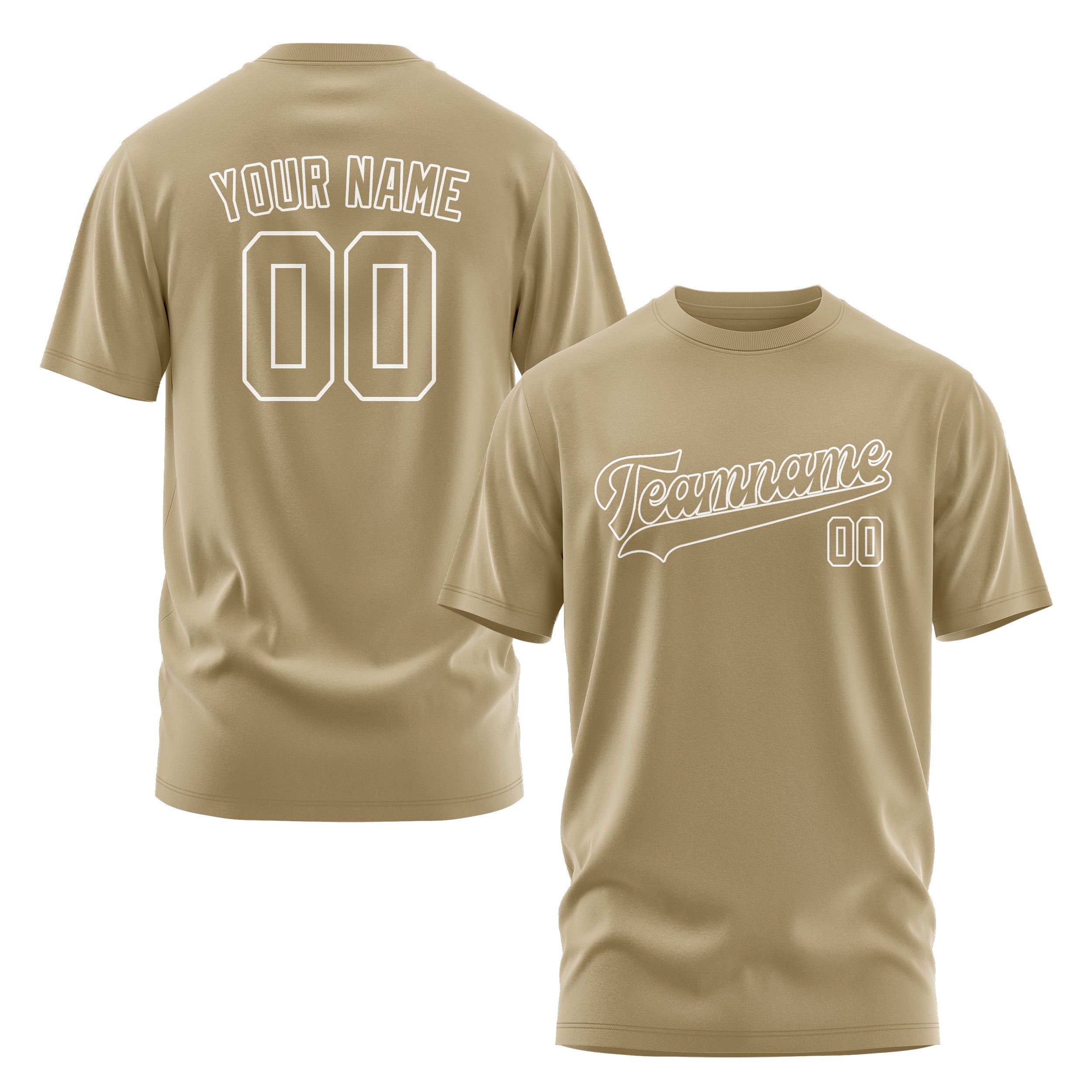 Custom Light Khaki Light Khaki T-Shirt