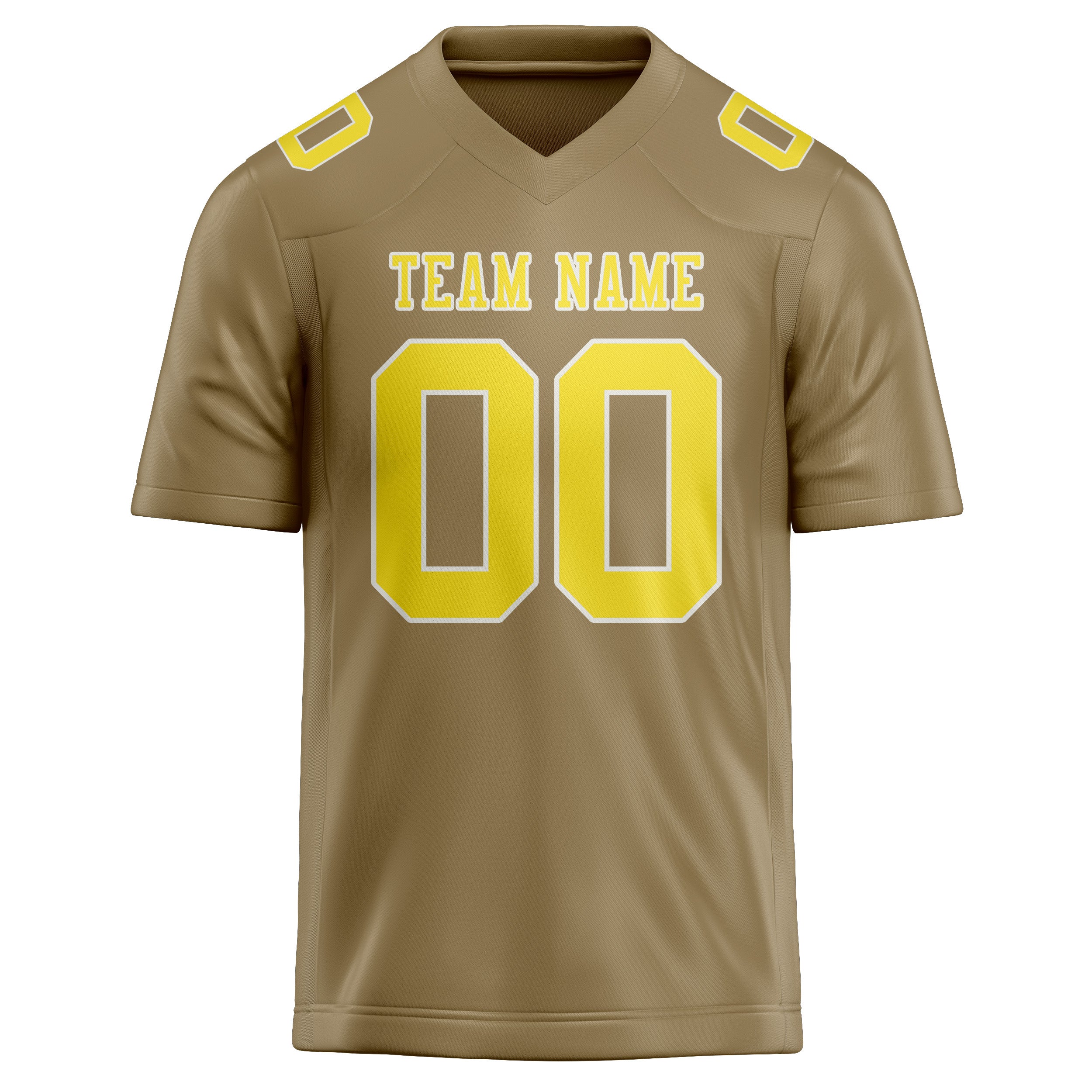 Custom Light Khaki Light Yellow Football Jersey