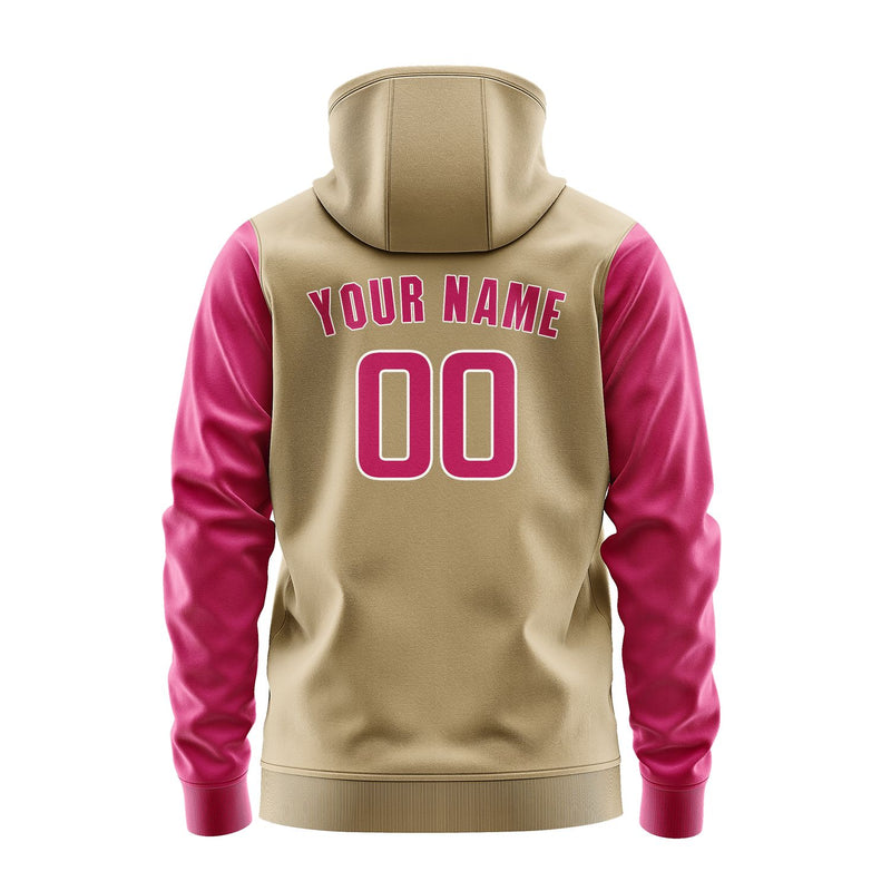Custom Light Khaki Pink Hoodie 2525131325B31813