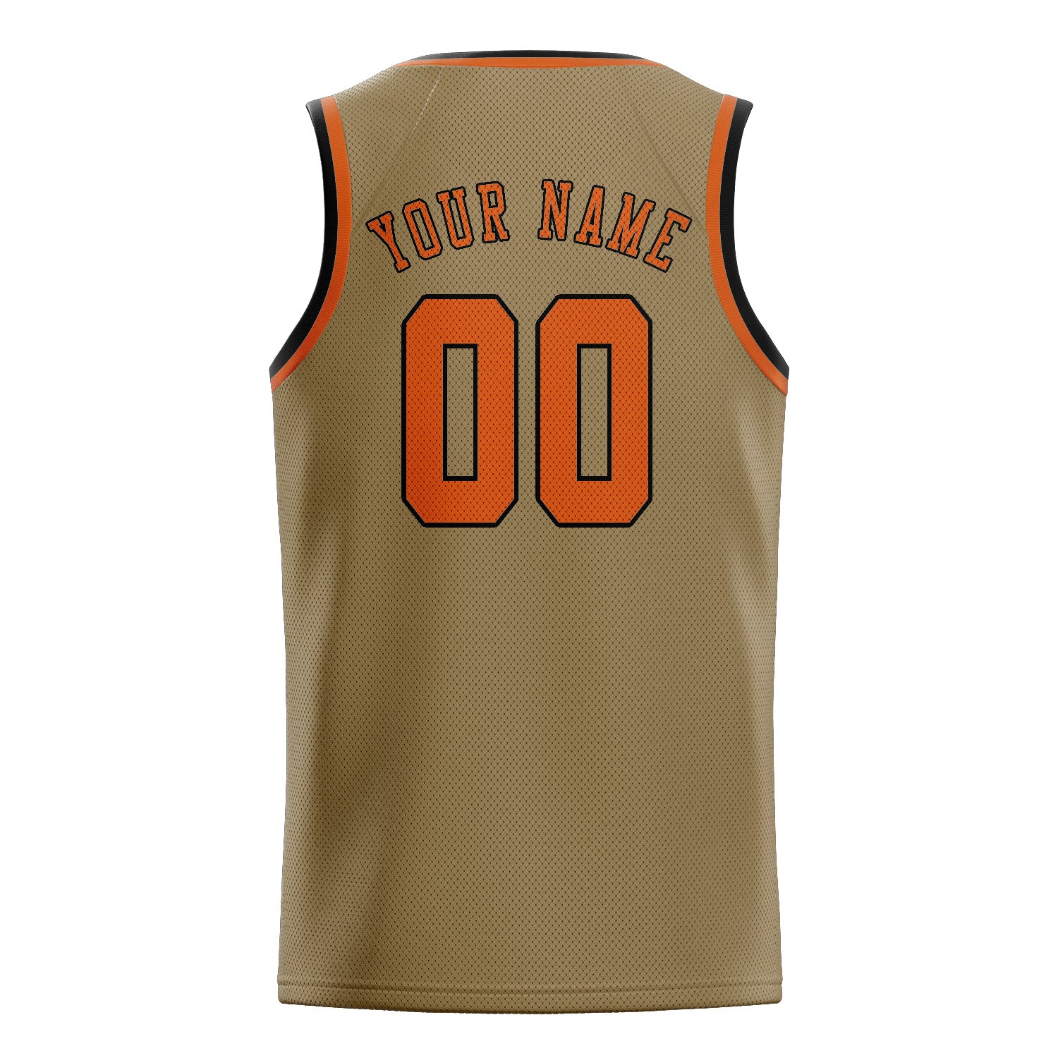 Custom Light Khaki Orange Basketball Jersey