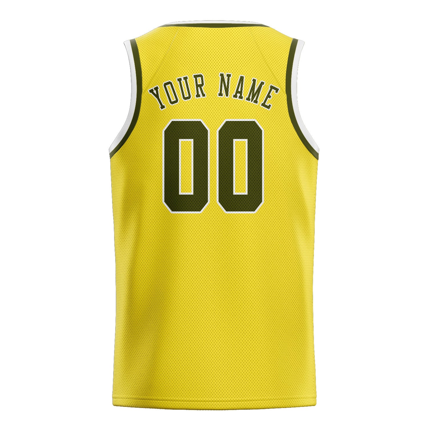 Custom Light Yellow Olive Basketball Jersey