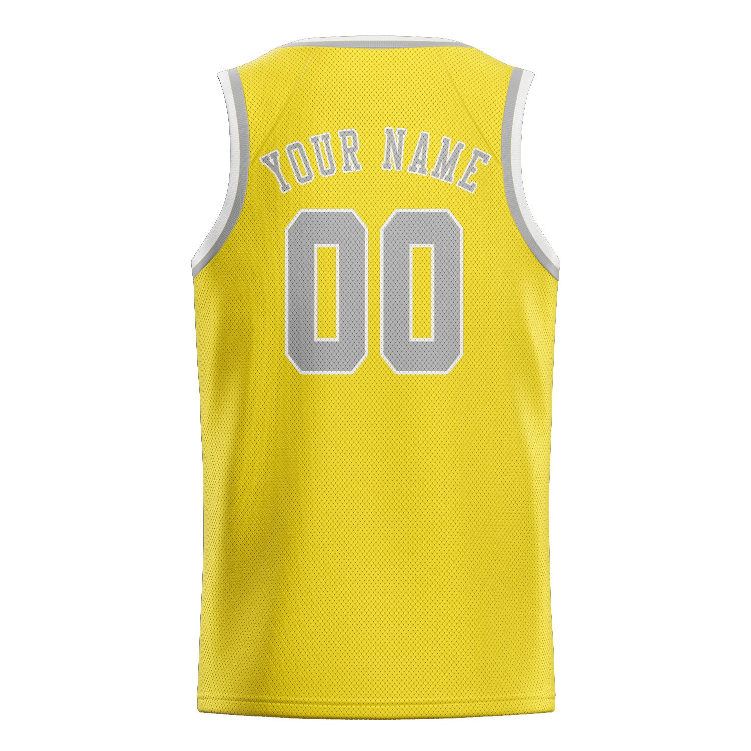 Custom Light Yellow Gray Basketball Jersey