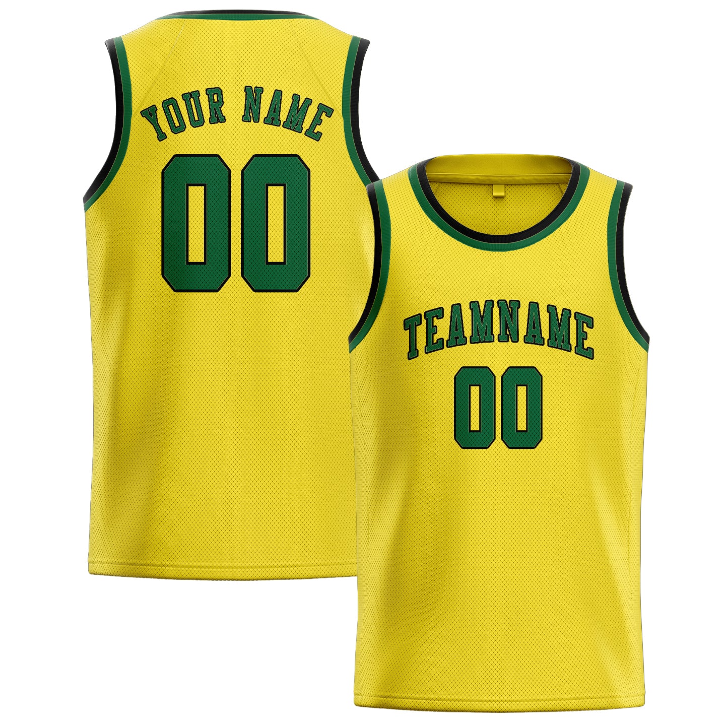 Custom Light Yellow Green Basketball Jersey