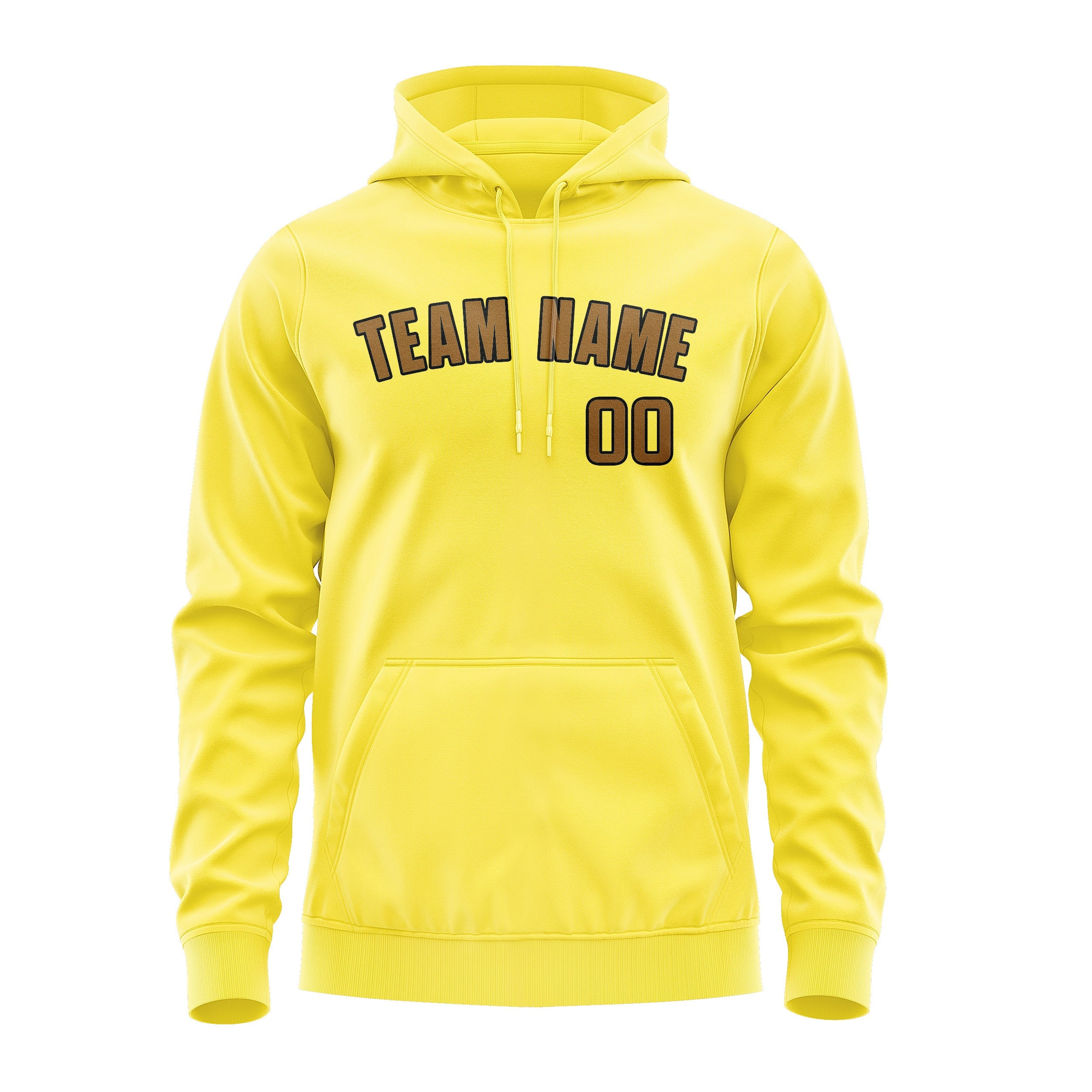Custom Light Yellow Khaki Hoodie