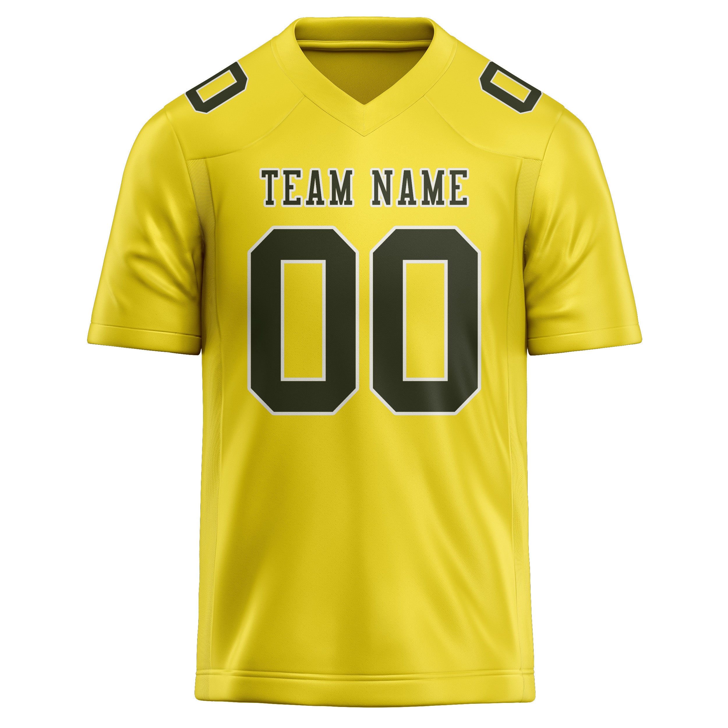 Custom Light Yellow Olive Football Jersey
