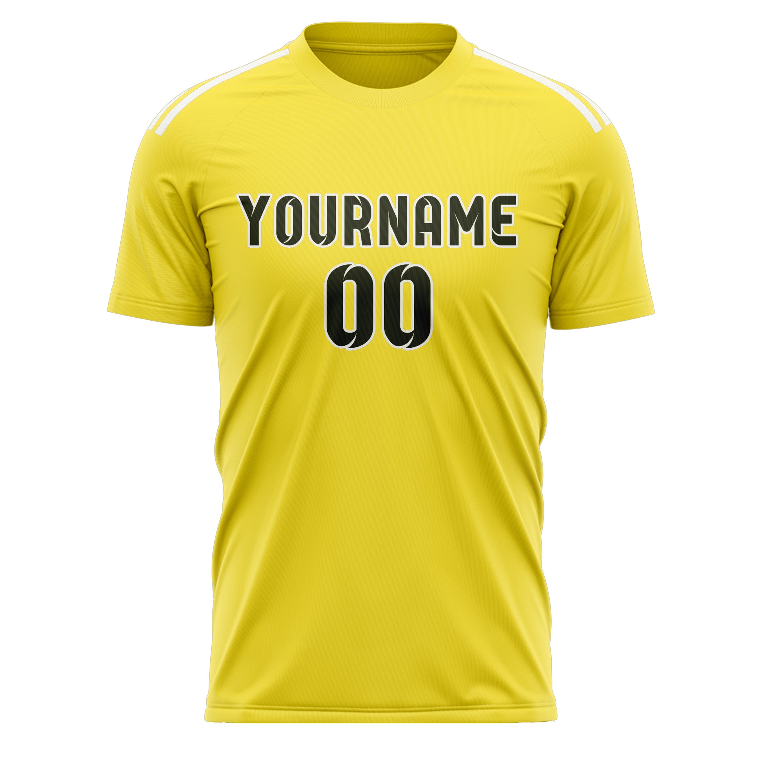 Custom Light Yellow Olive Soccer Jersey