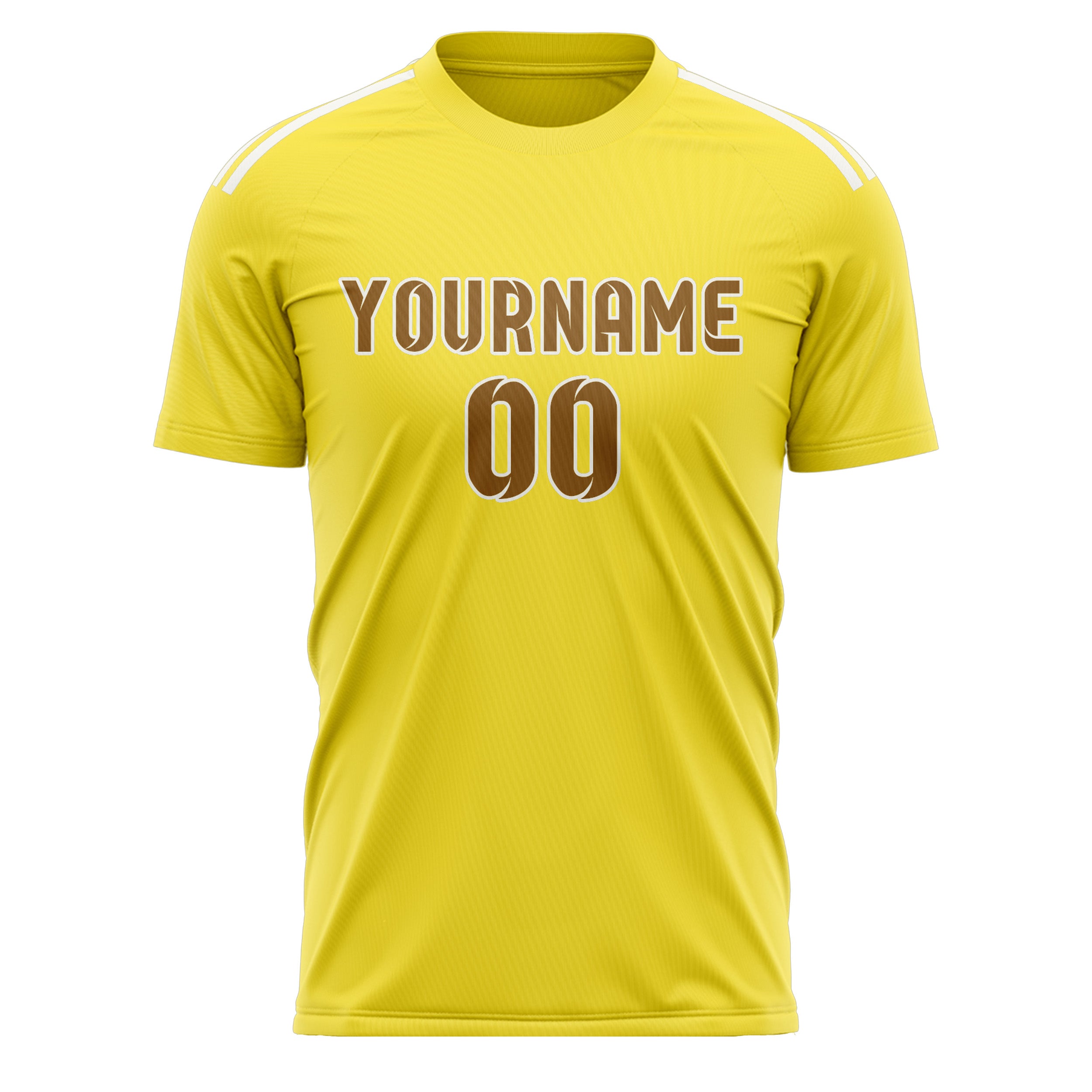 Custom Light Yellow Khaki Soccer Jersey