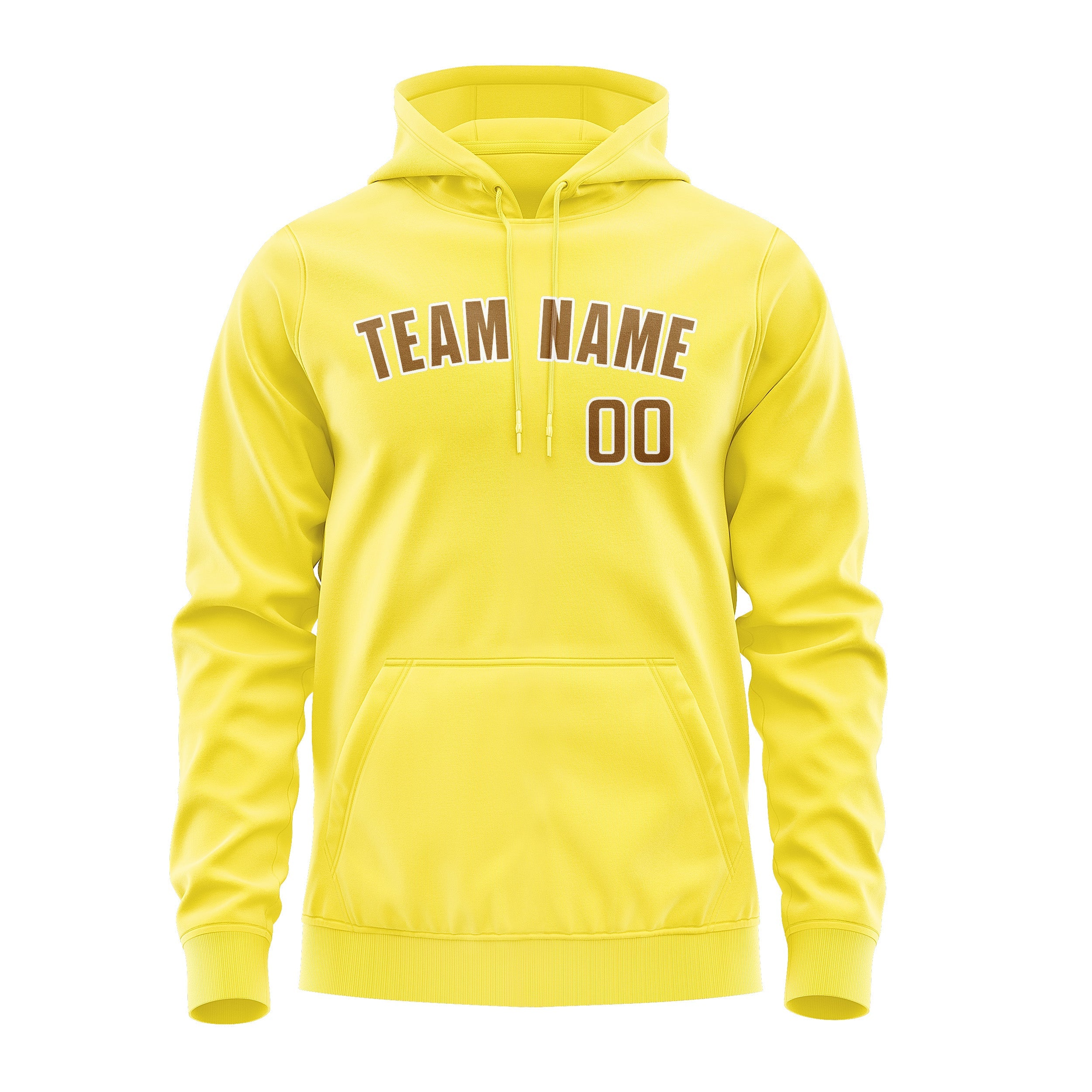 Custom Light Yellow Khaki Hoodie