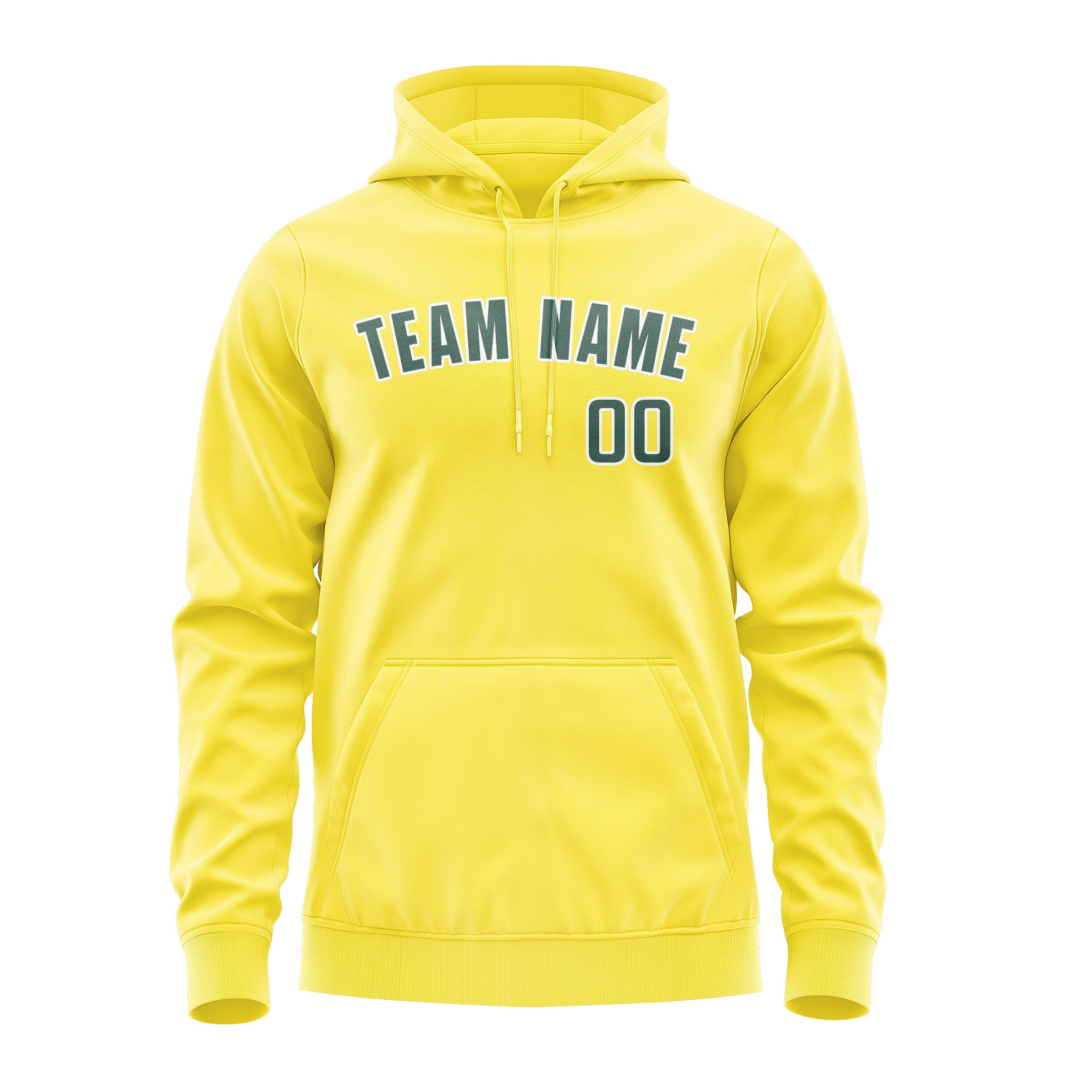 Custom Light Yellow Blue Green Hoodie