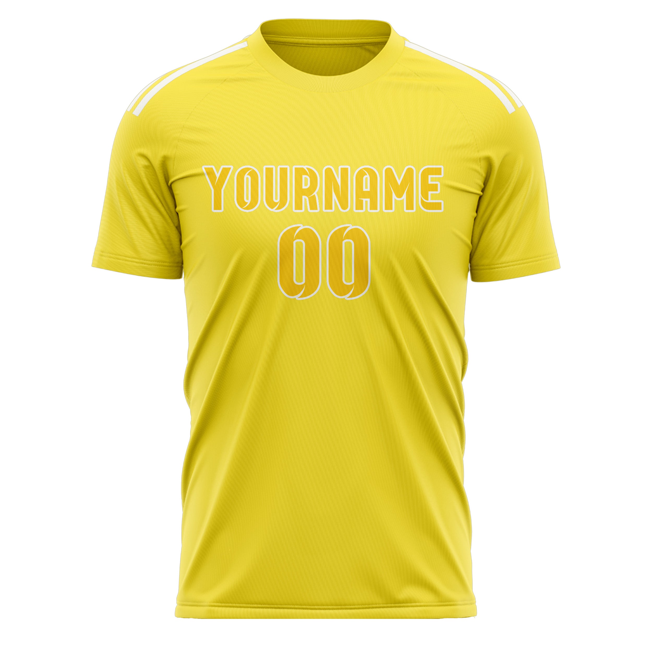 Custom Light Yellow Gold Soccer Jersey