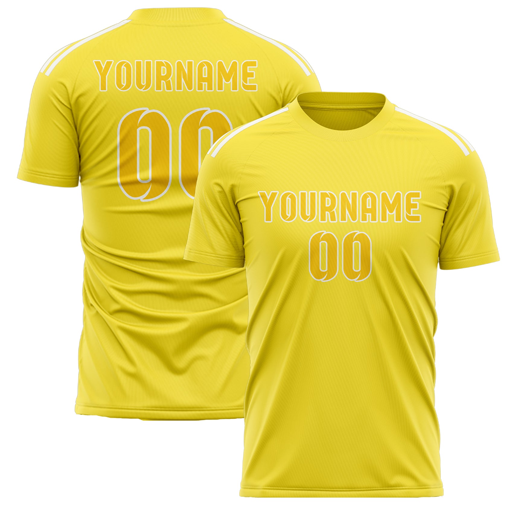 Custom Light Yellow Gold Soccer Jersey