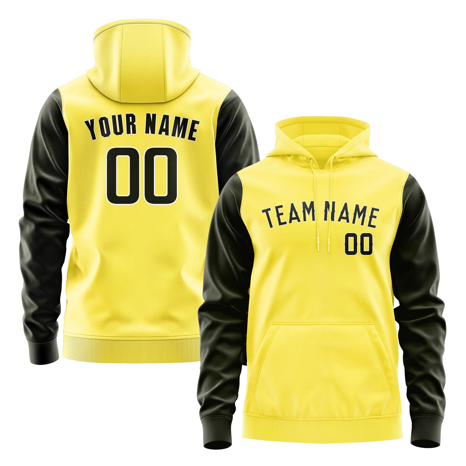 Custom Light Yellow Olive Hoodie 2626020226B31802