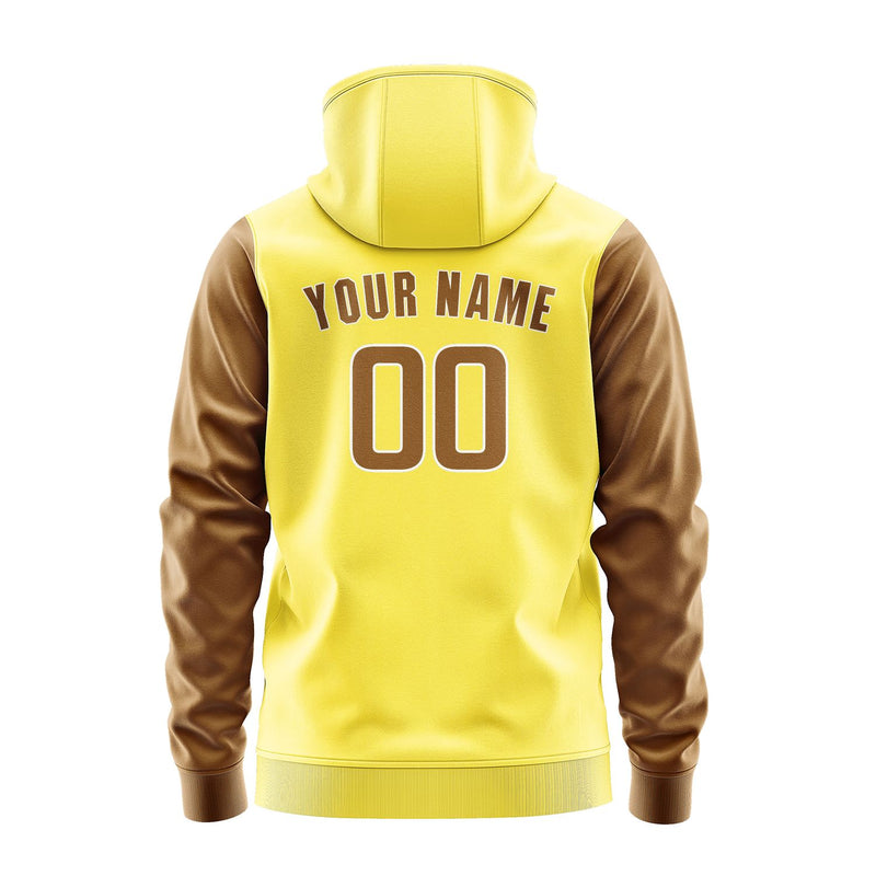 Custom Light Yellow Khaki Hoodie 2626222226B31822