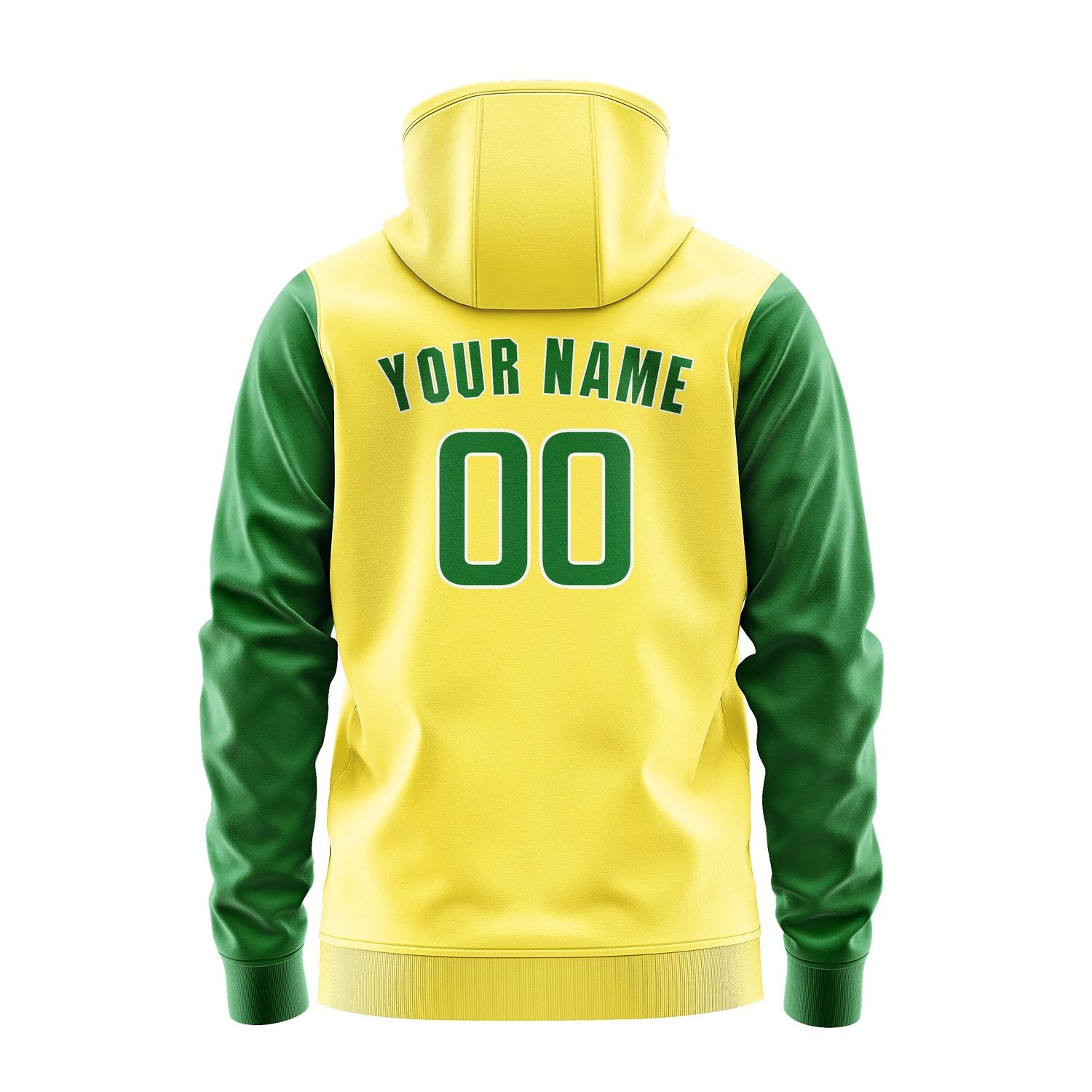 Custom Light Yellow Emerald Green Hoodie 2626242426B31824