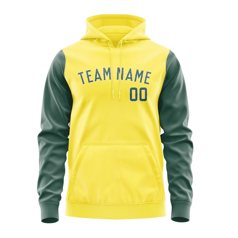 Custom Light Yellow Blue Green Hoodie 2626272726B31827