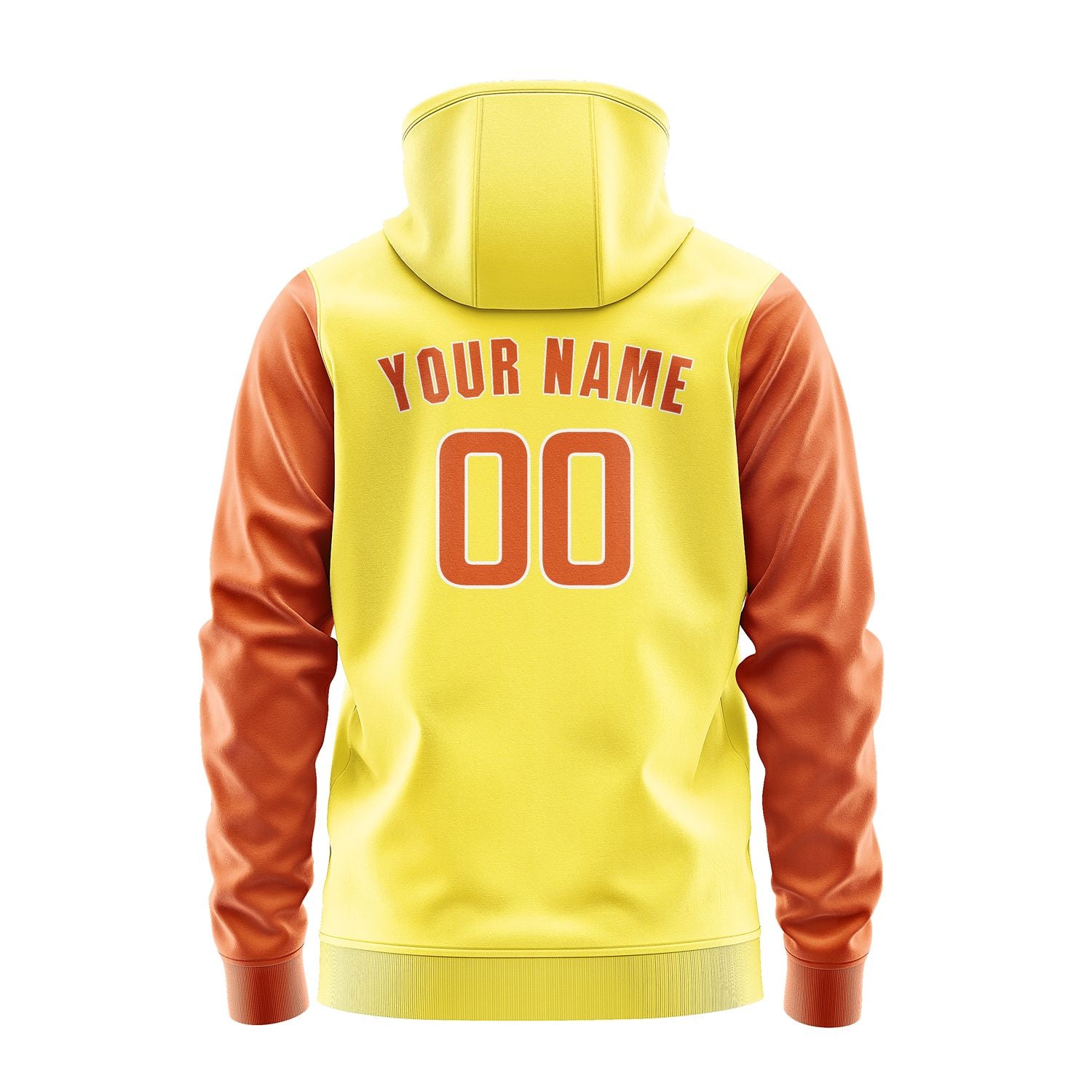 Custom Light Yellow Orange Hoodie 2626282826B31828