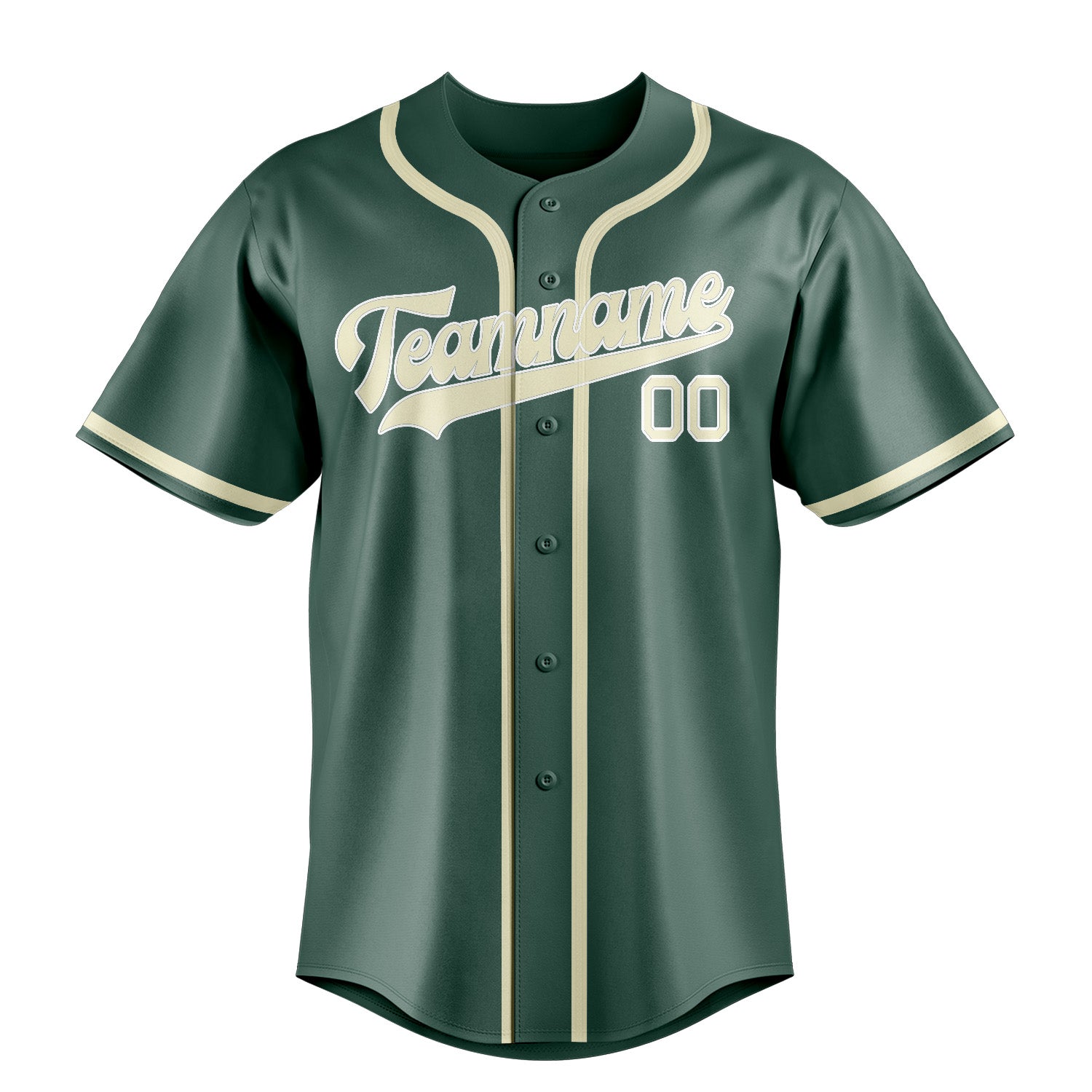Custom Blue Green Cream Baseball Jersey