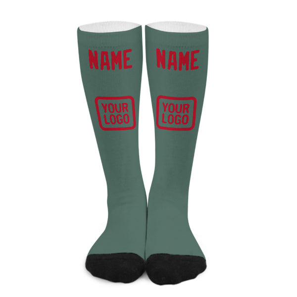 Custom Blue Green Red Knee-High Sock