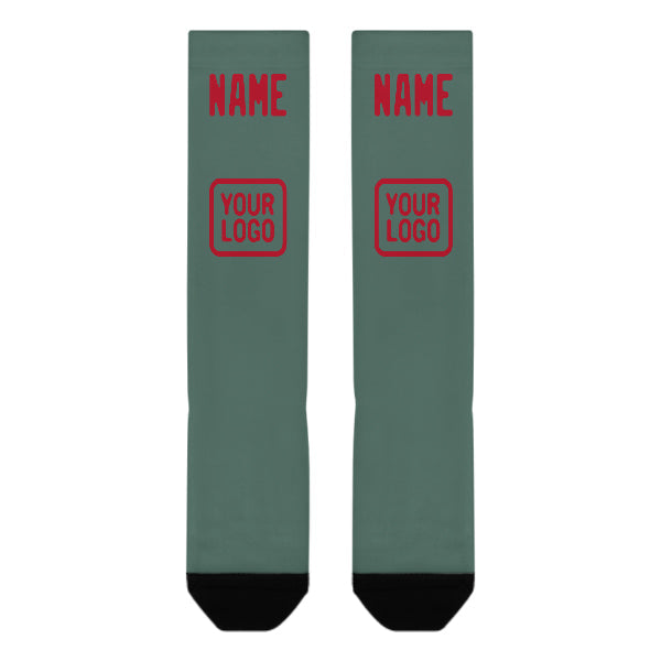 Custom Blue Green Red Knee-High Sock