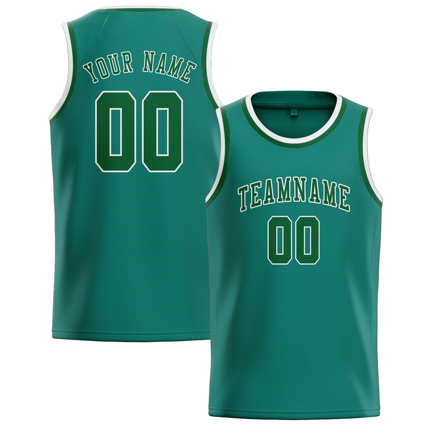 Custom Blue Green Green Basketball Jersey
