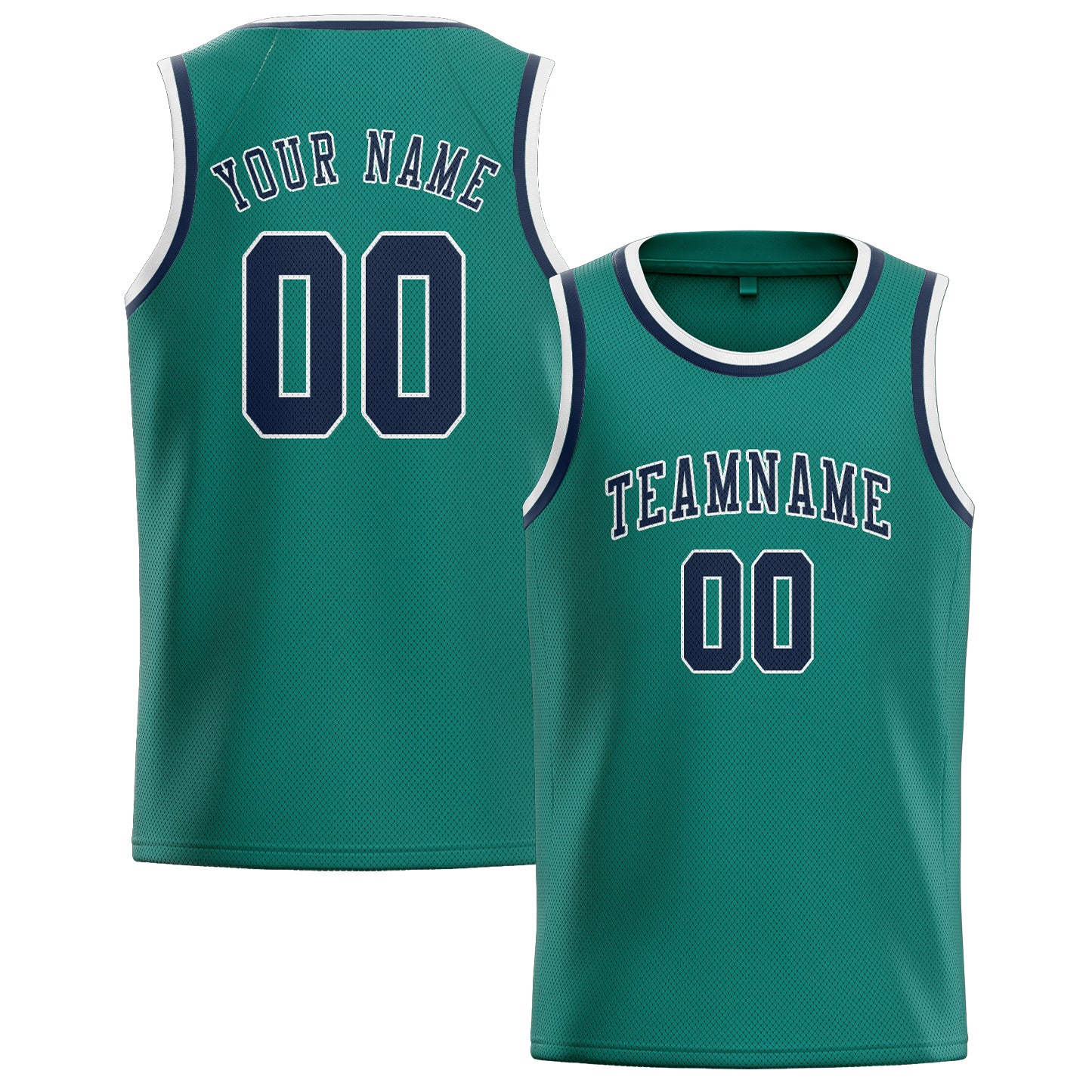Custom Blue Green Blue Basketball Jersey