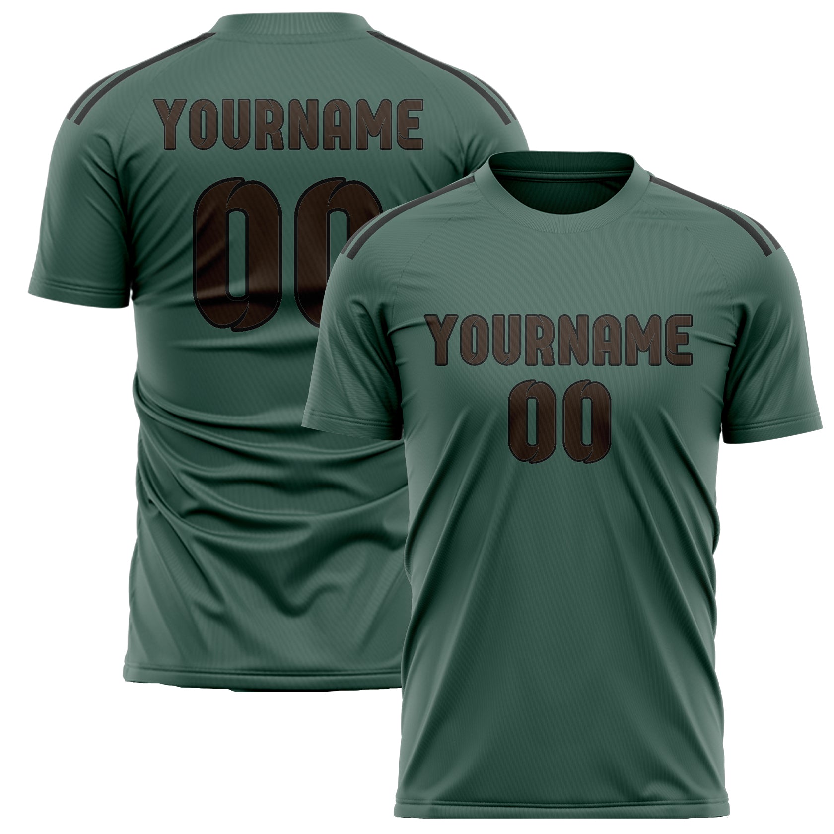 Custom Blue Green Brown Soccer Jersey