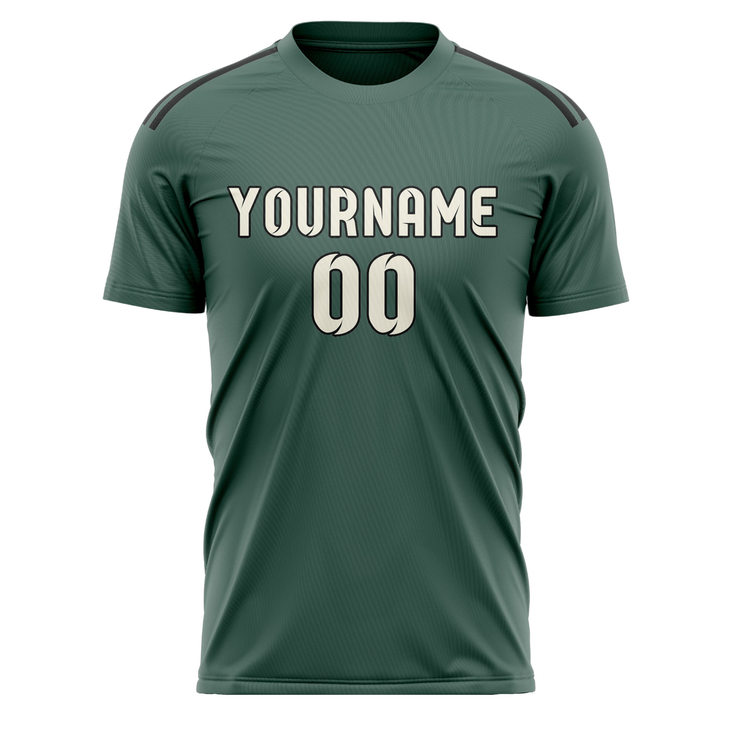 Custom Blue Green Cream Soccer Jersey