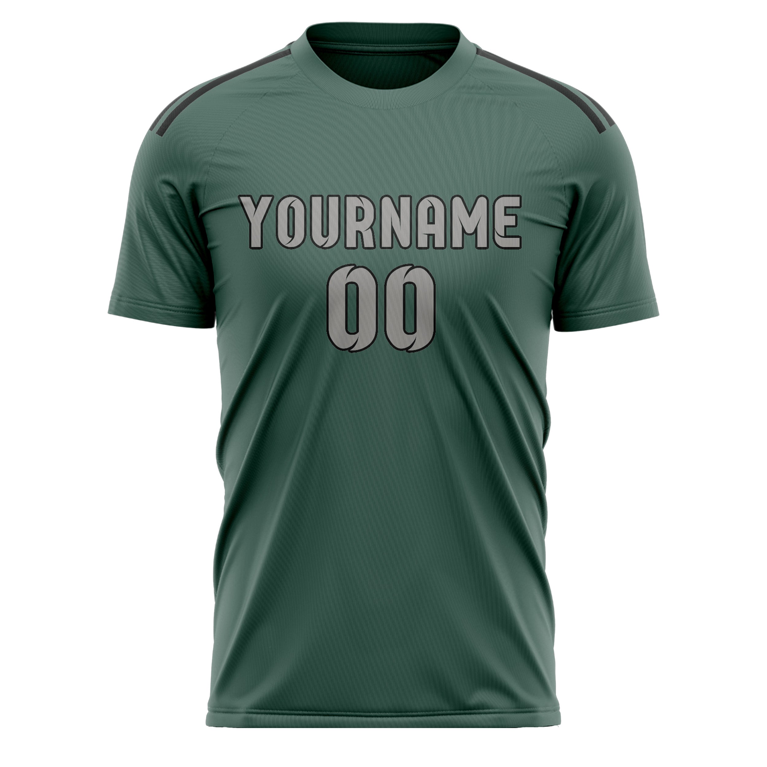 Custom Blue Green Gray Soccer Jersey