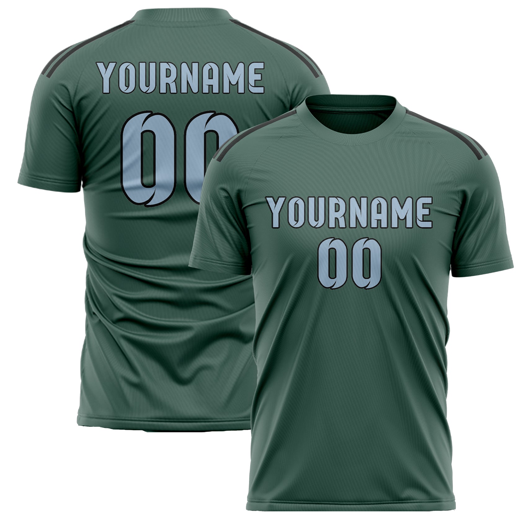 Custom Blue Green Light Blue Soccer Jersey