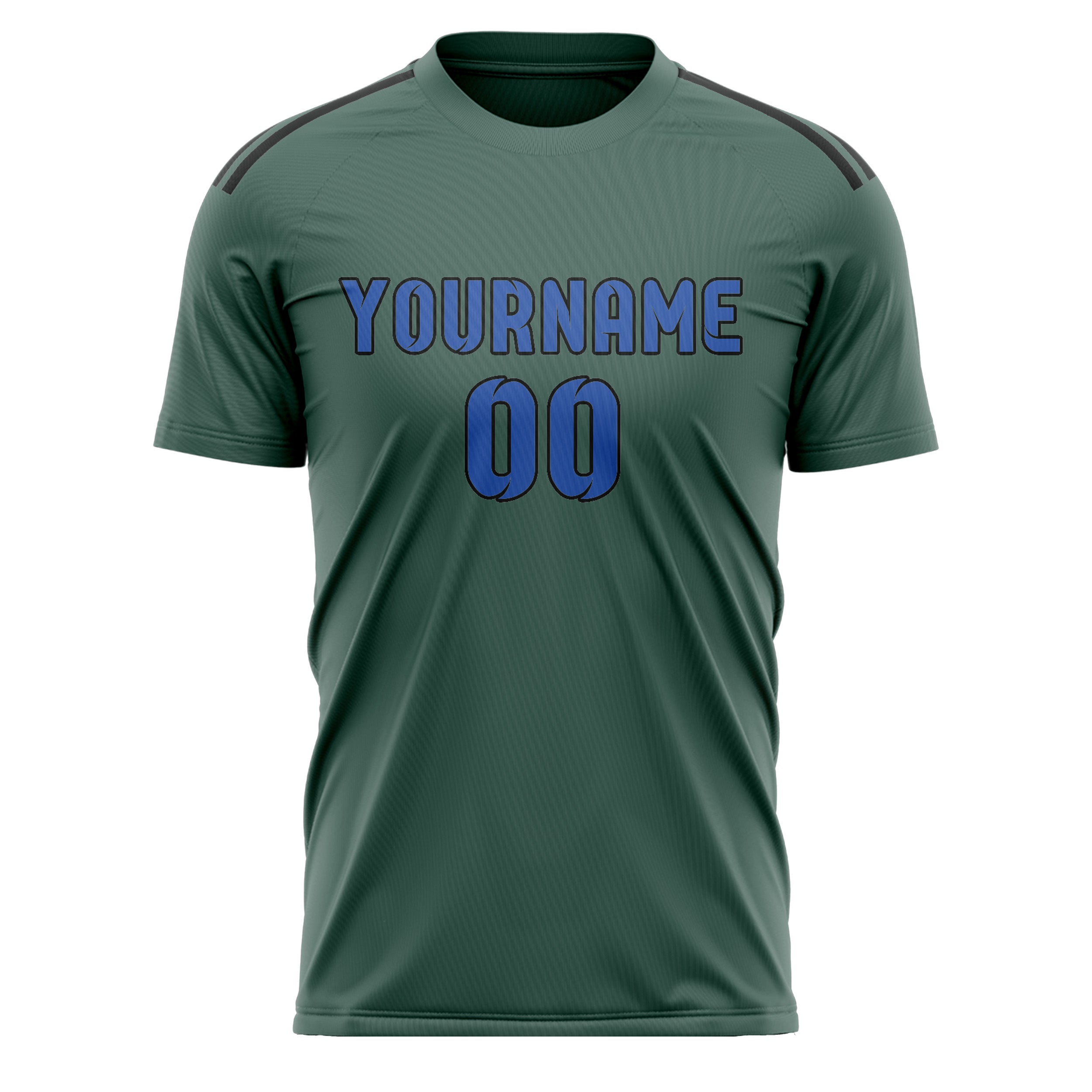 Custom Blue Green Sky Blue Soccer Jersey
