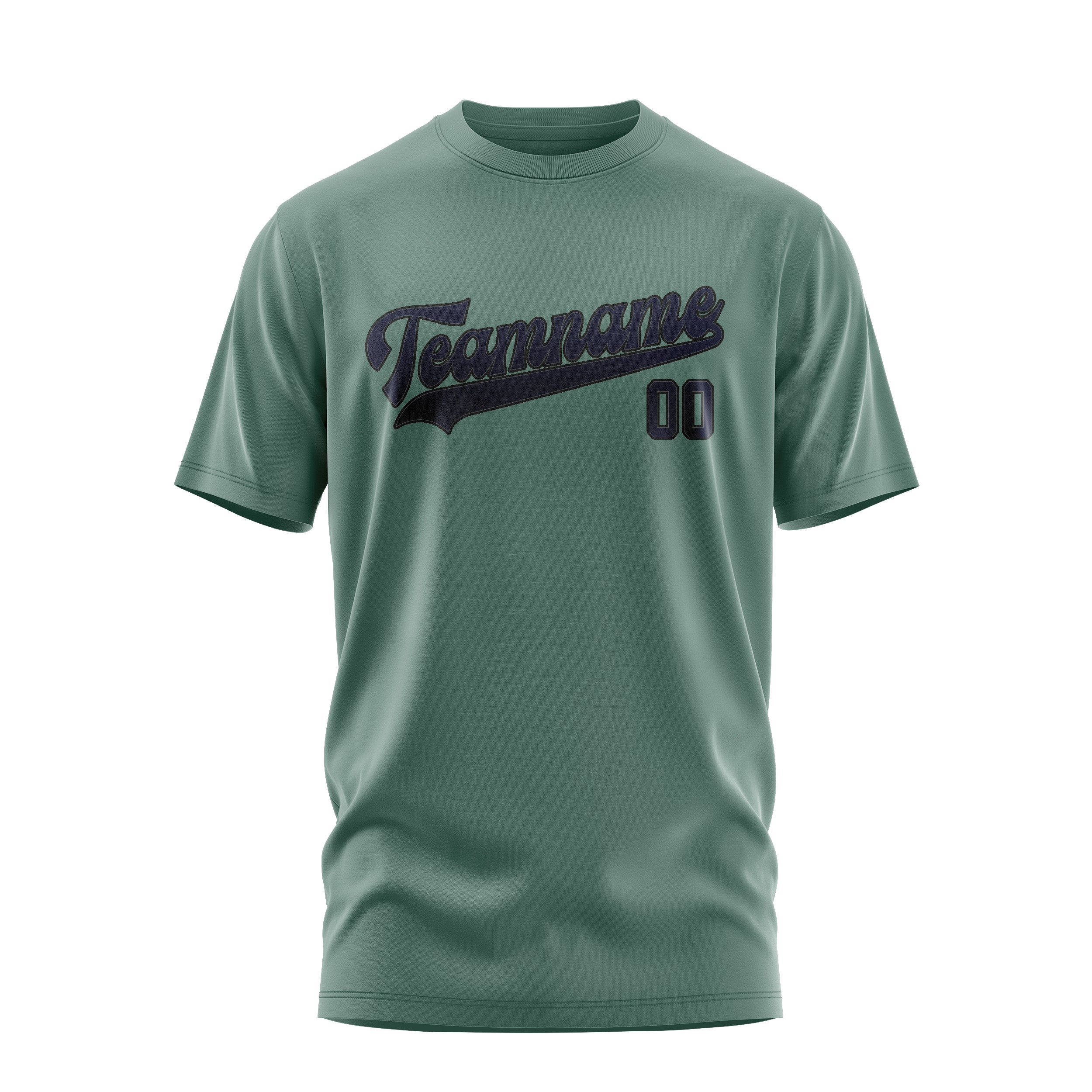 Custom Blue Green Navy T-Shirt