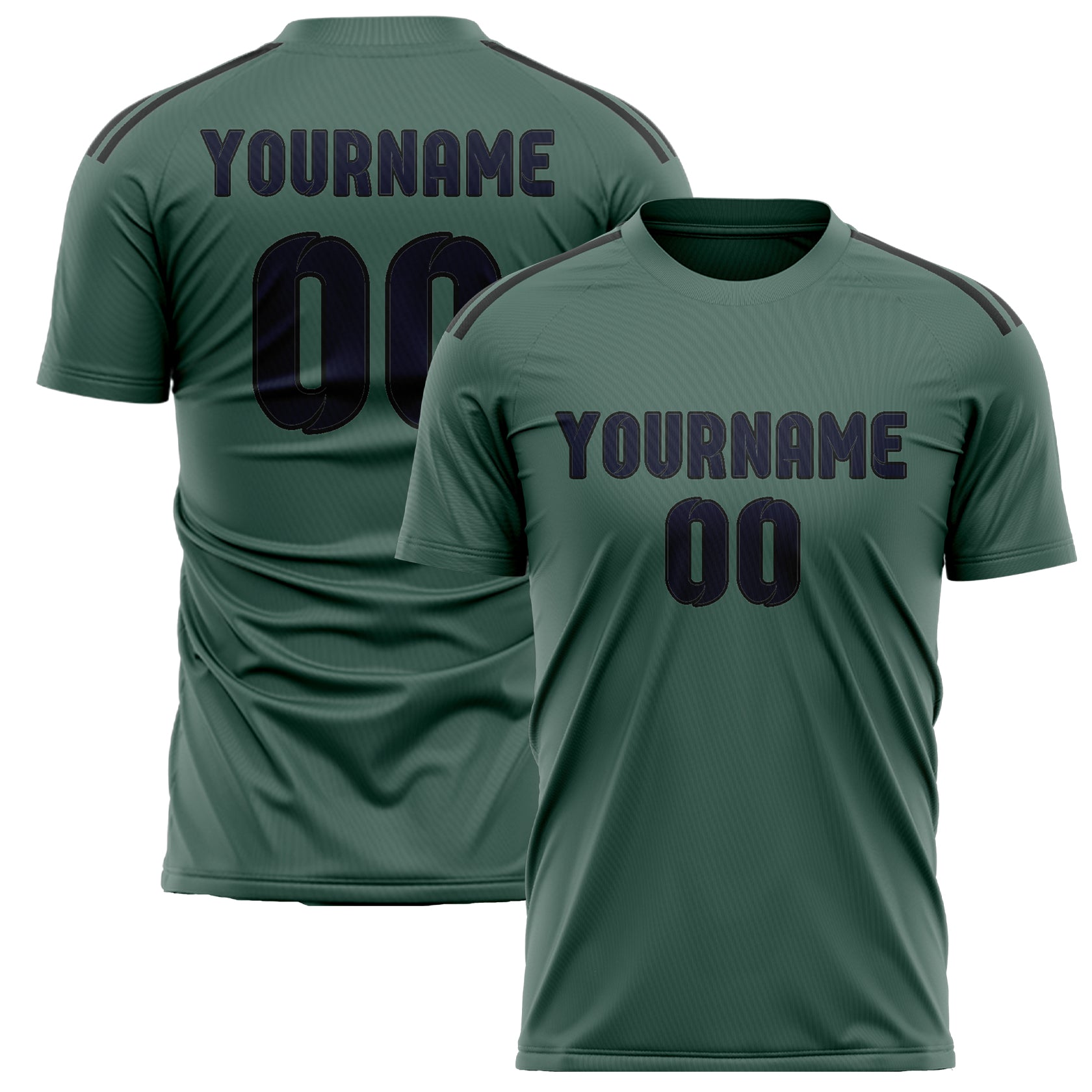 Custom Blue Green Navy Soccer Jersey