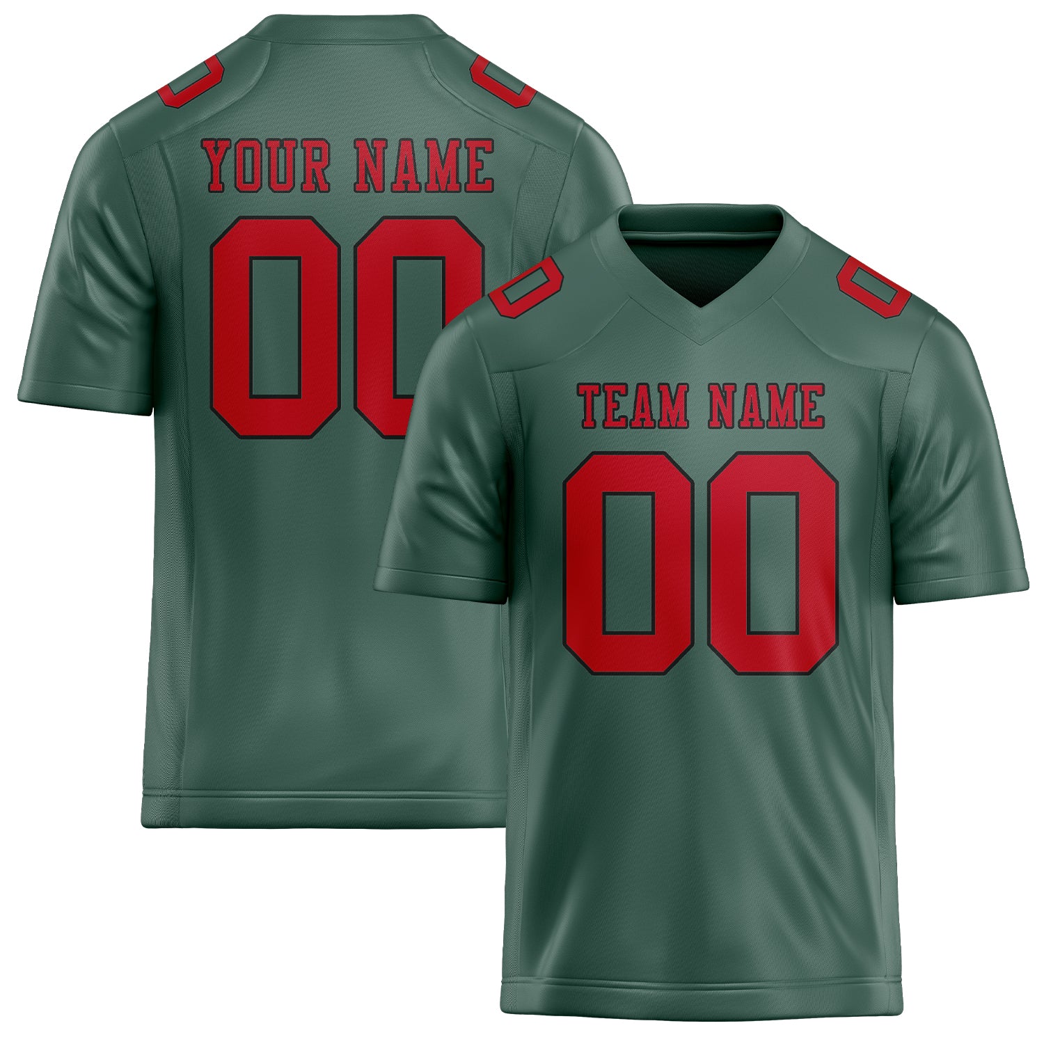 Custom Blue Green Red Football Jersey
