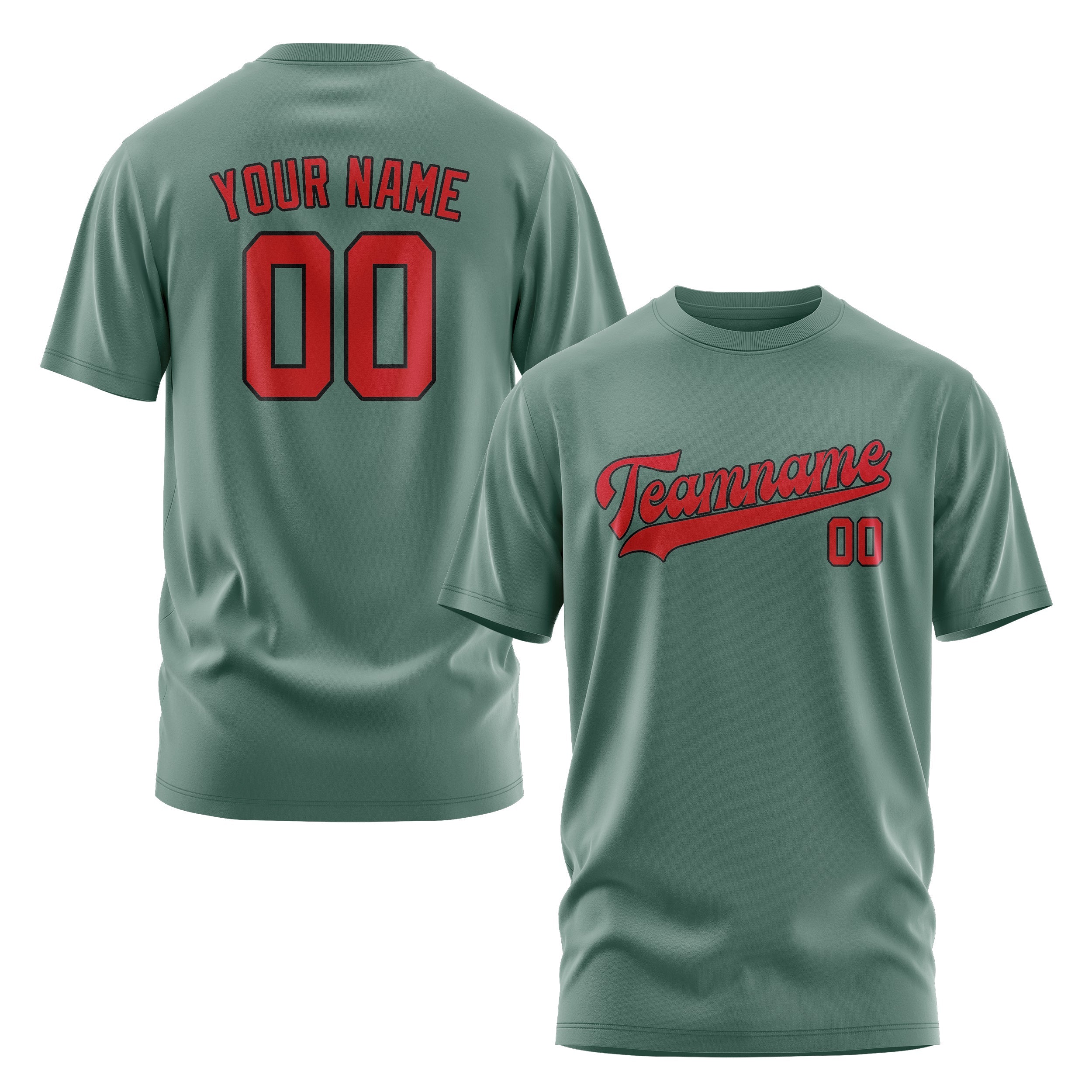 Custom Blue Green Red T-Shirt