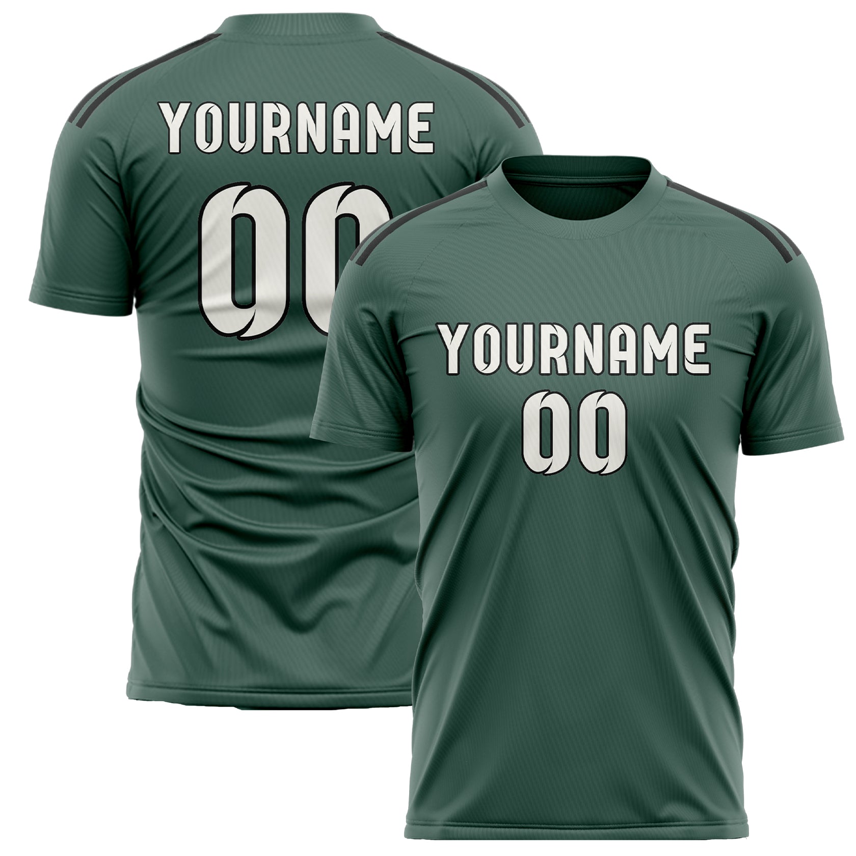 Custom Blue Green White Soccer Jersey