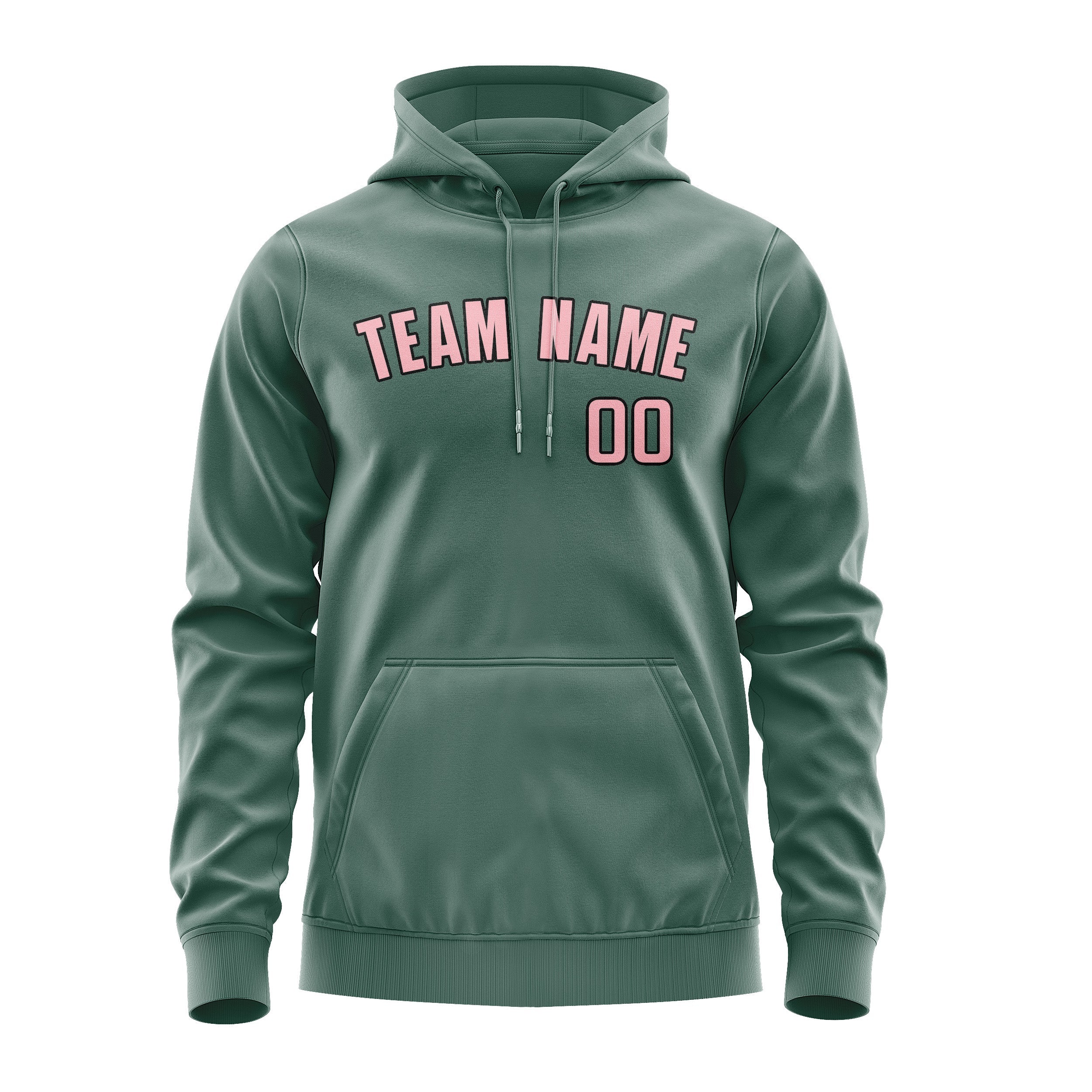 Custom Blue Green Light Pink Hoodie