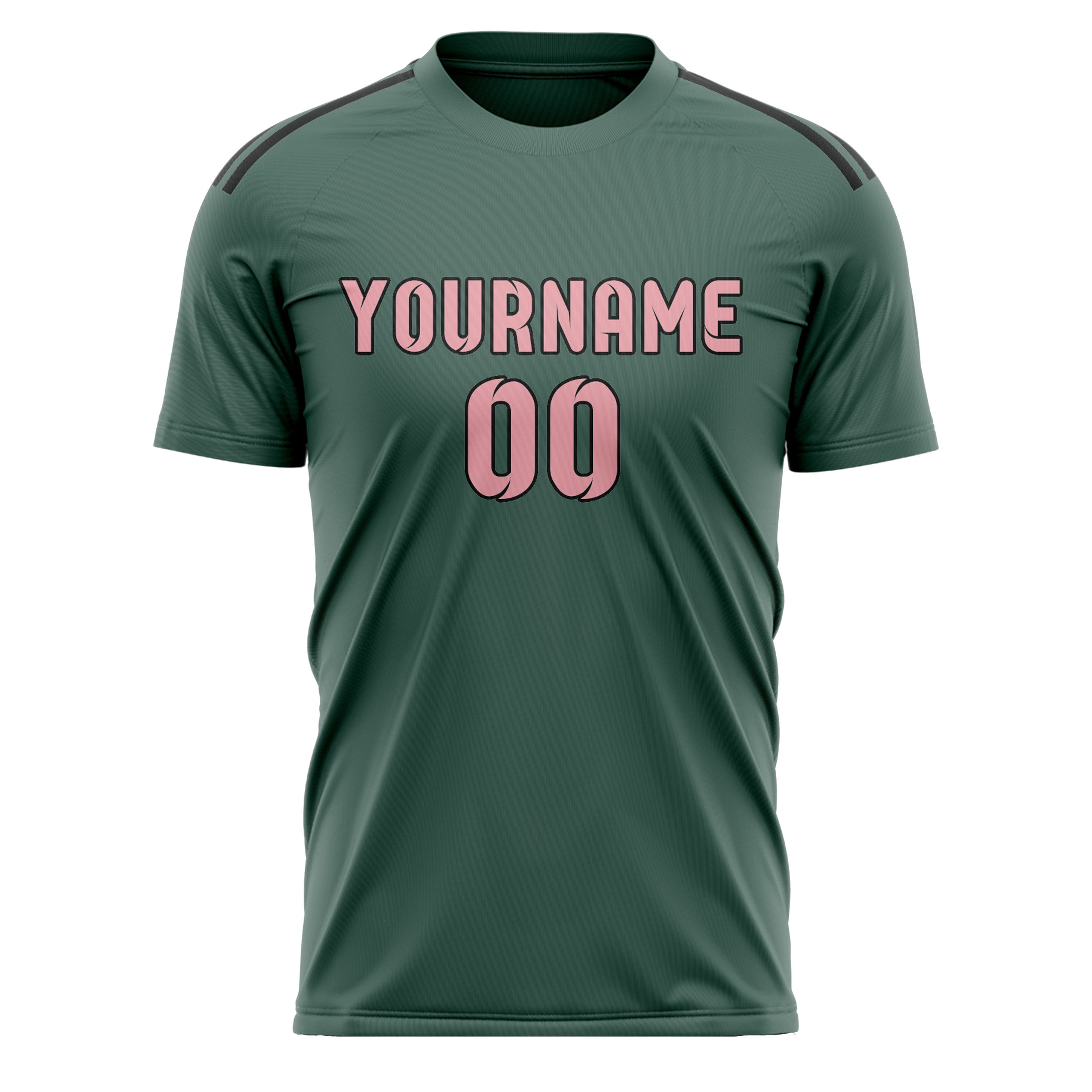 Custom Blue Green Light Pink Soccer Jersey