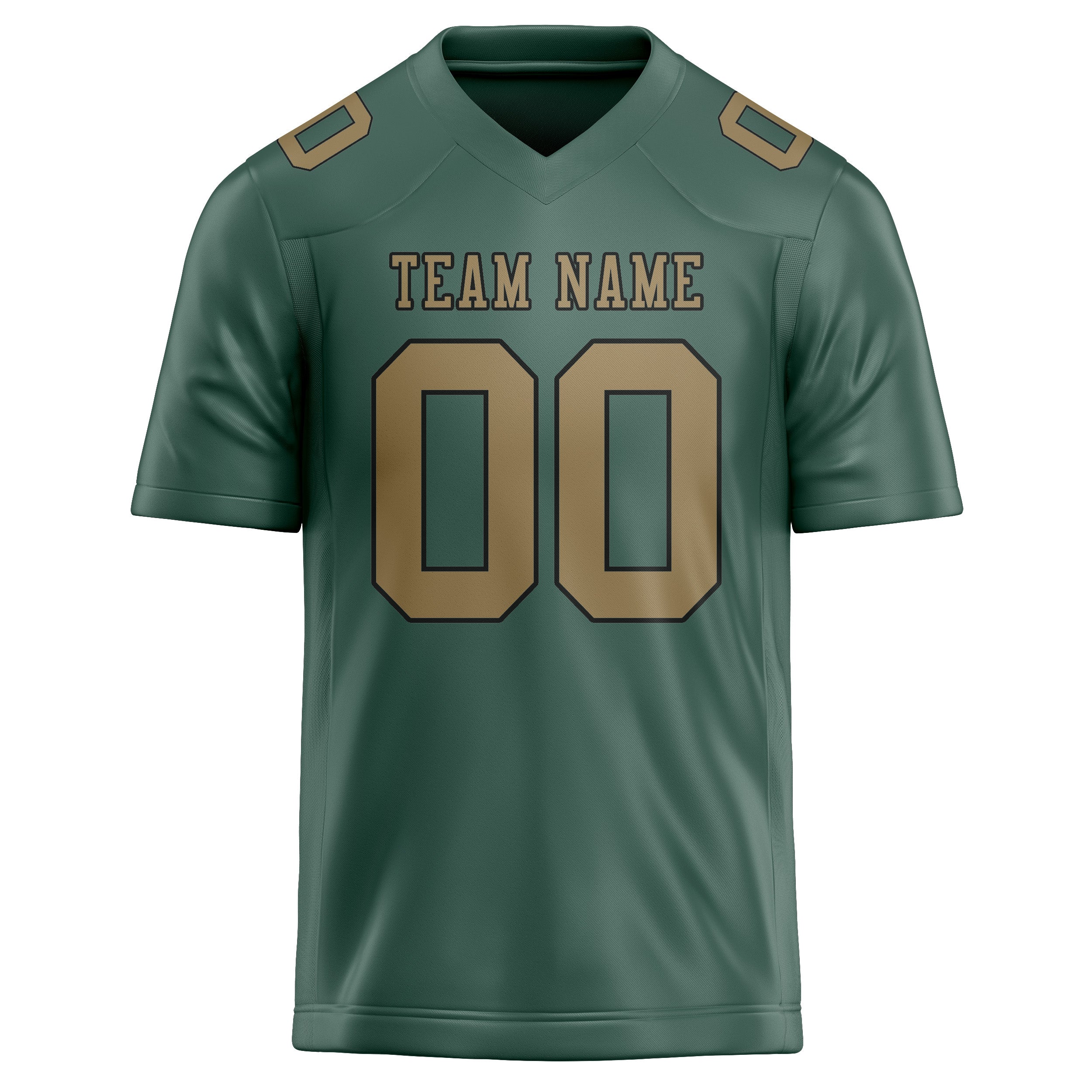 Custom Blue Green Light Khaki Football Jersey